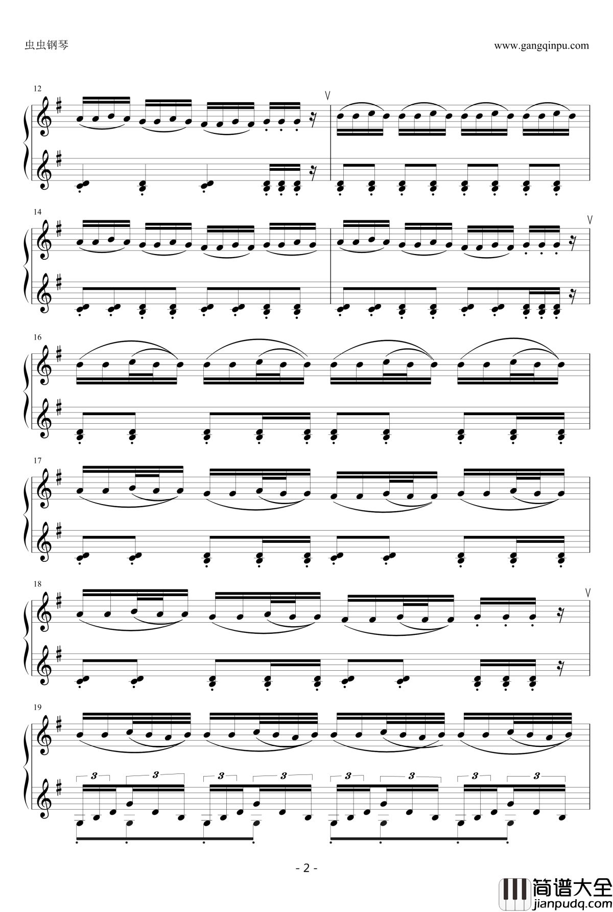 Tetris_Loginska钢琴谱_俄罗斯方块配乐_Tetri