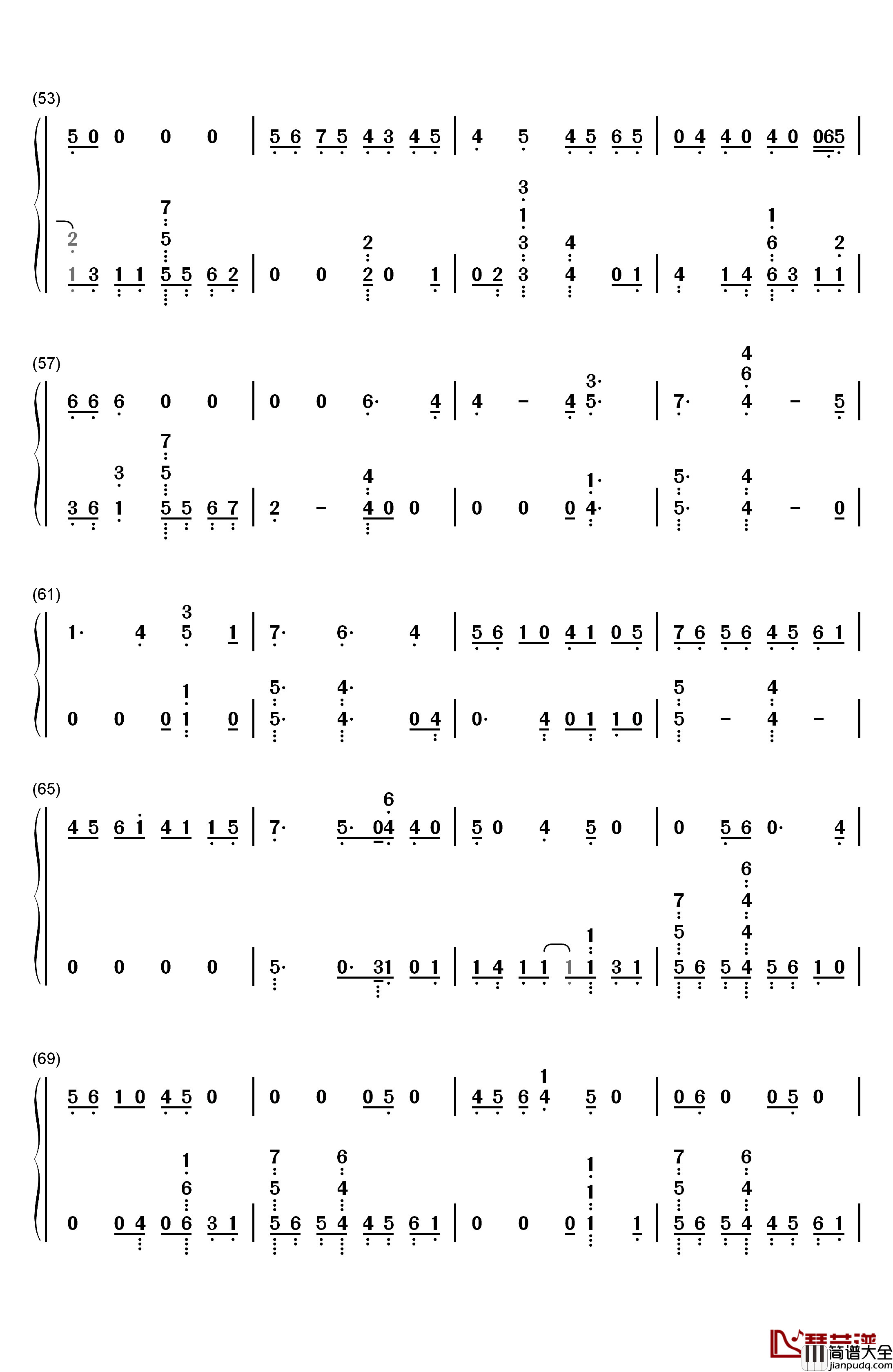 The_Middle钢琴简谱_数字双手_Zedd_Maren_Morris_Grey