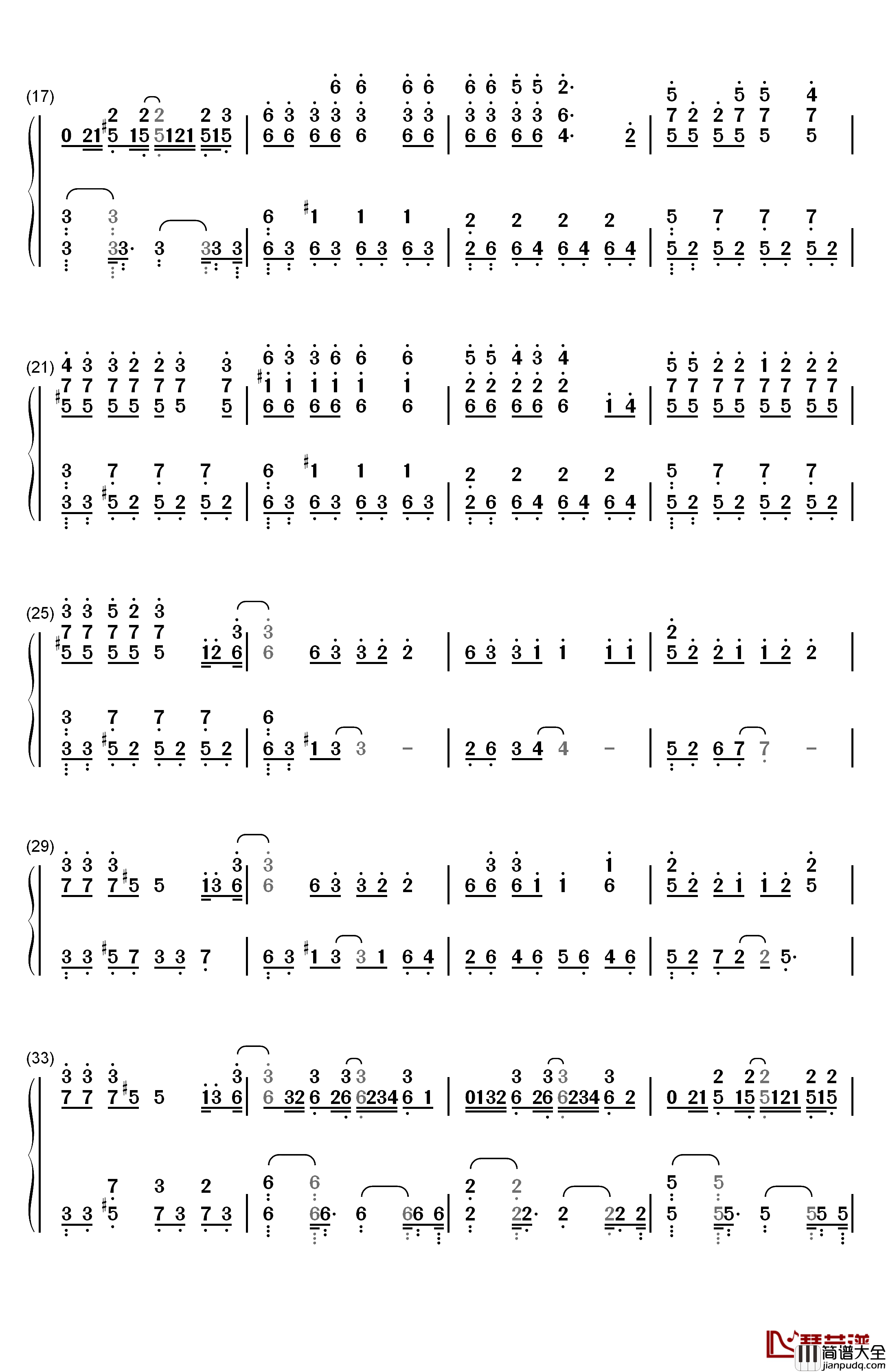 IM_OK钢琴简谱_数字双手_iKon