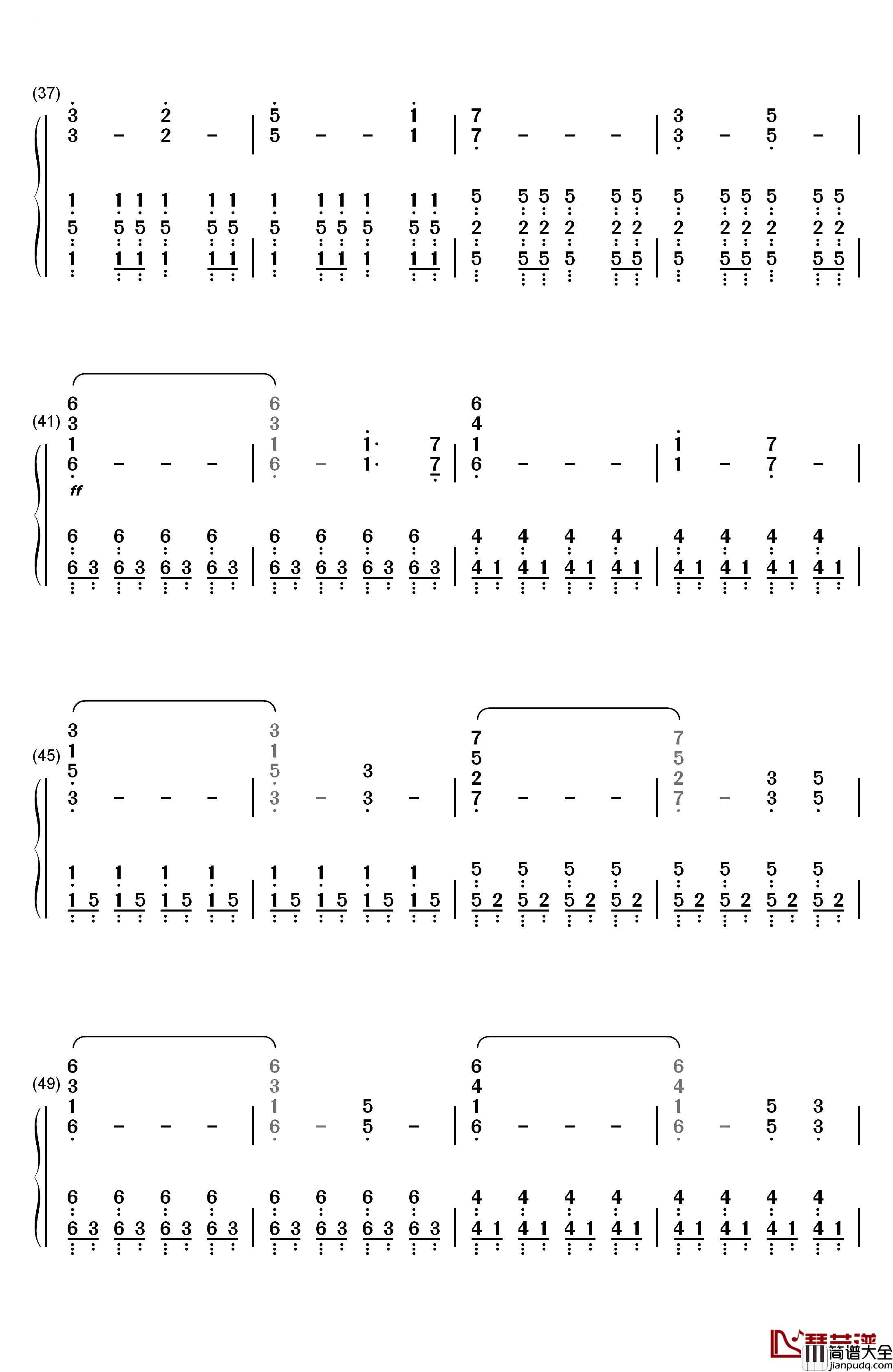Rise钢琴简谱_数字双手_John_Dreamer