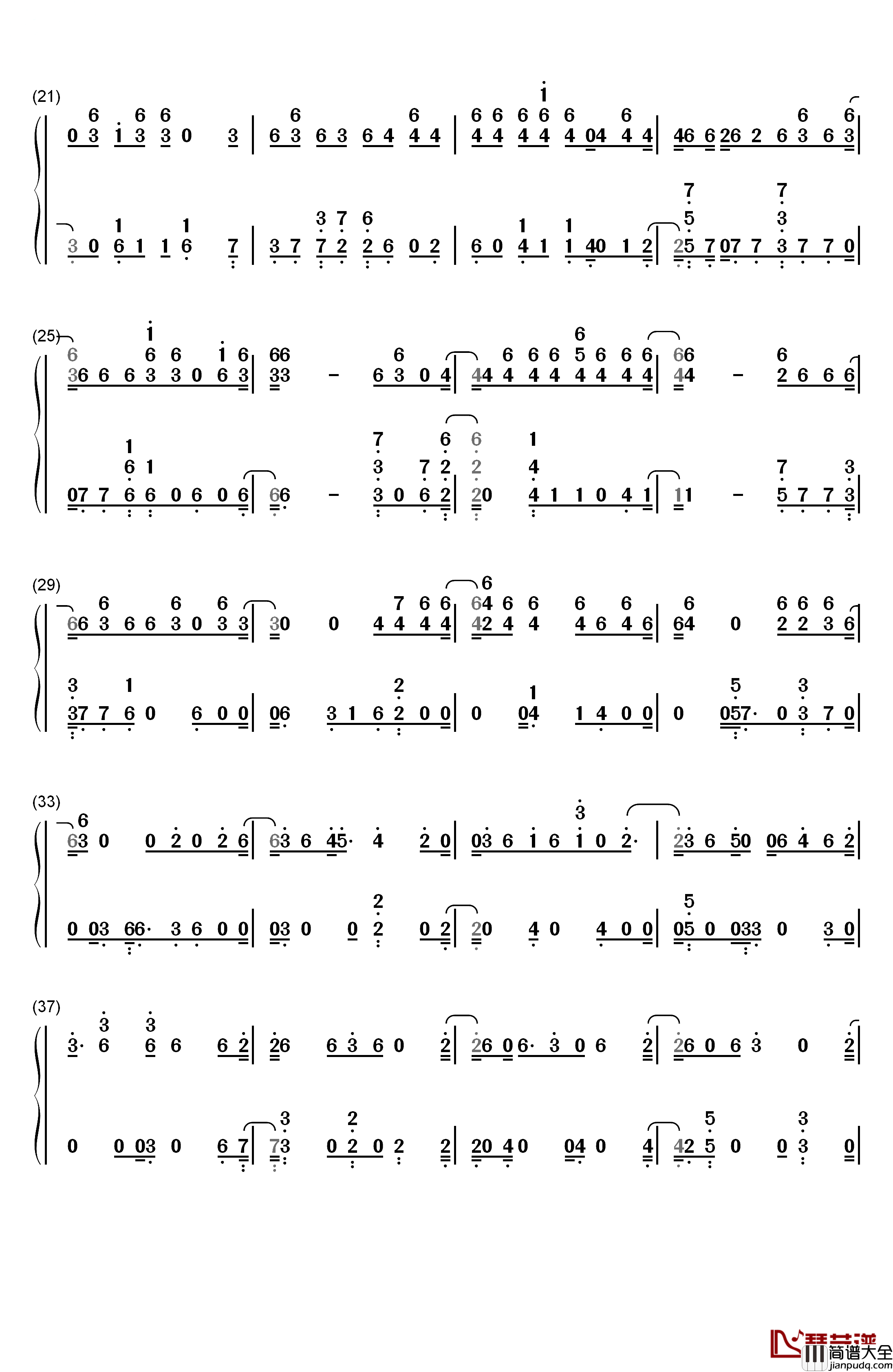 Both钢琴简谱_数字双手_Gucci_Mane_ft_Drake