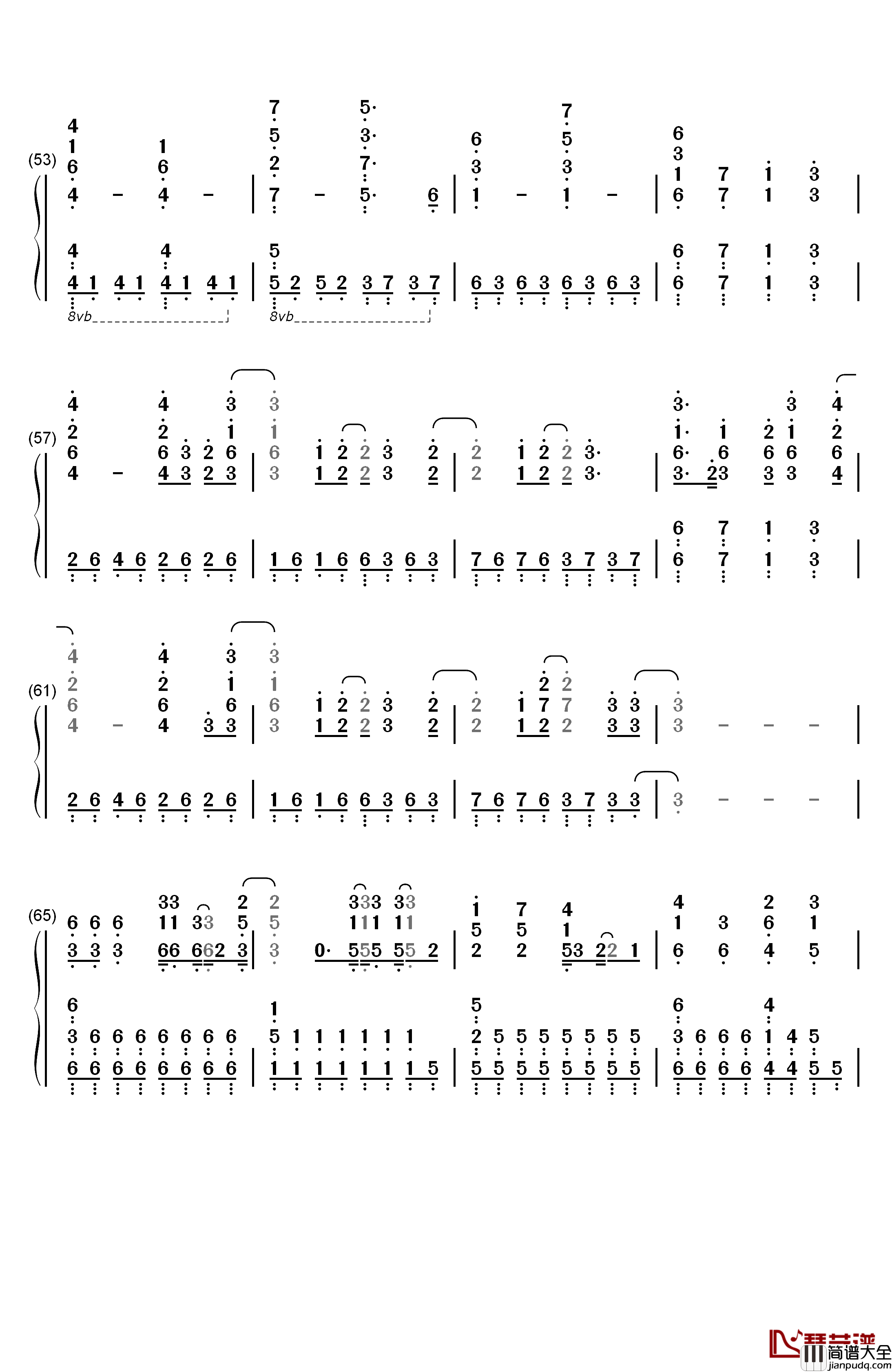 Bring_Me_To_Life钢琴简谱_数字双手_Evanescence