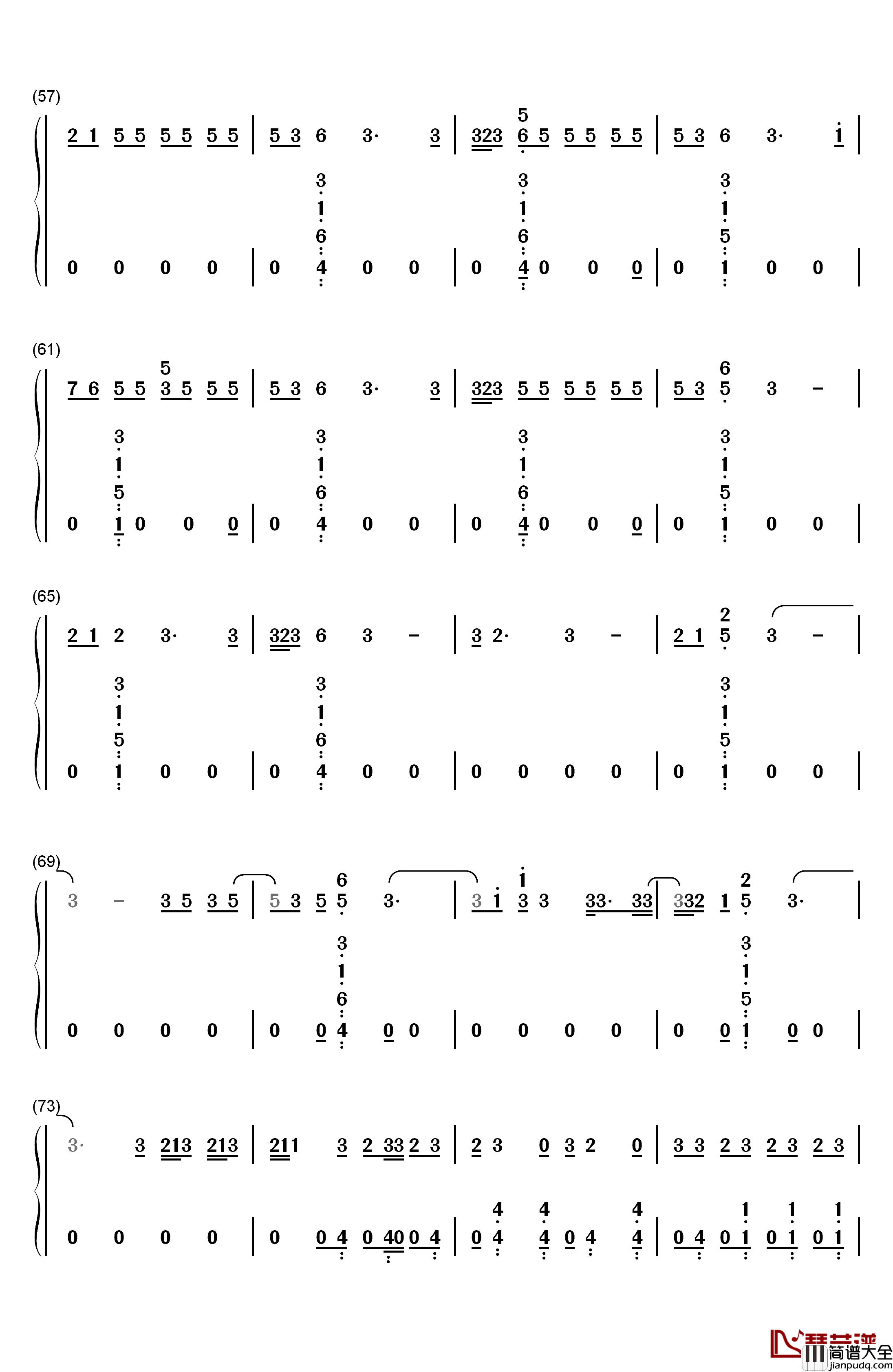 Congratulations钢琴简谱_数字双手_Post_Malone