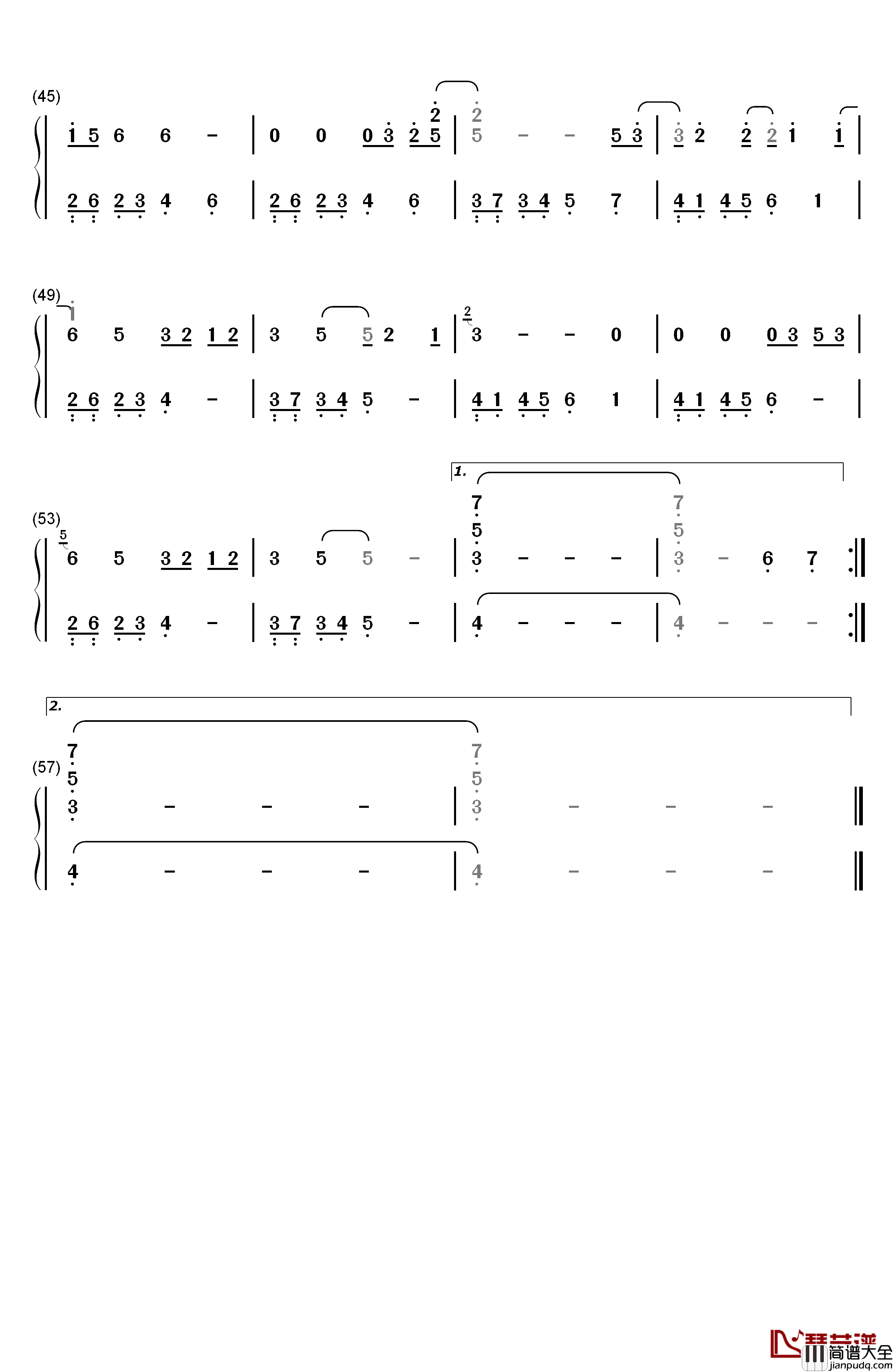 越来越不懂钢琴简谱_数字双手_蔡健雅