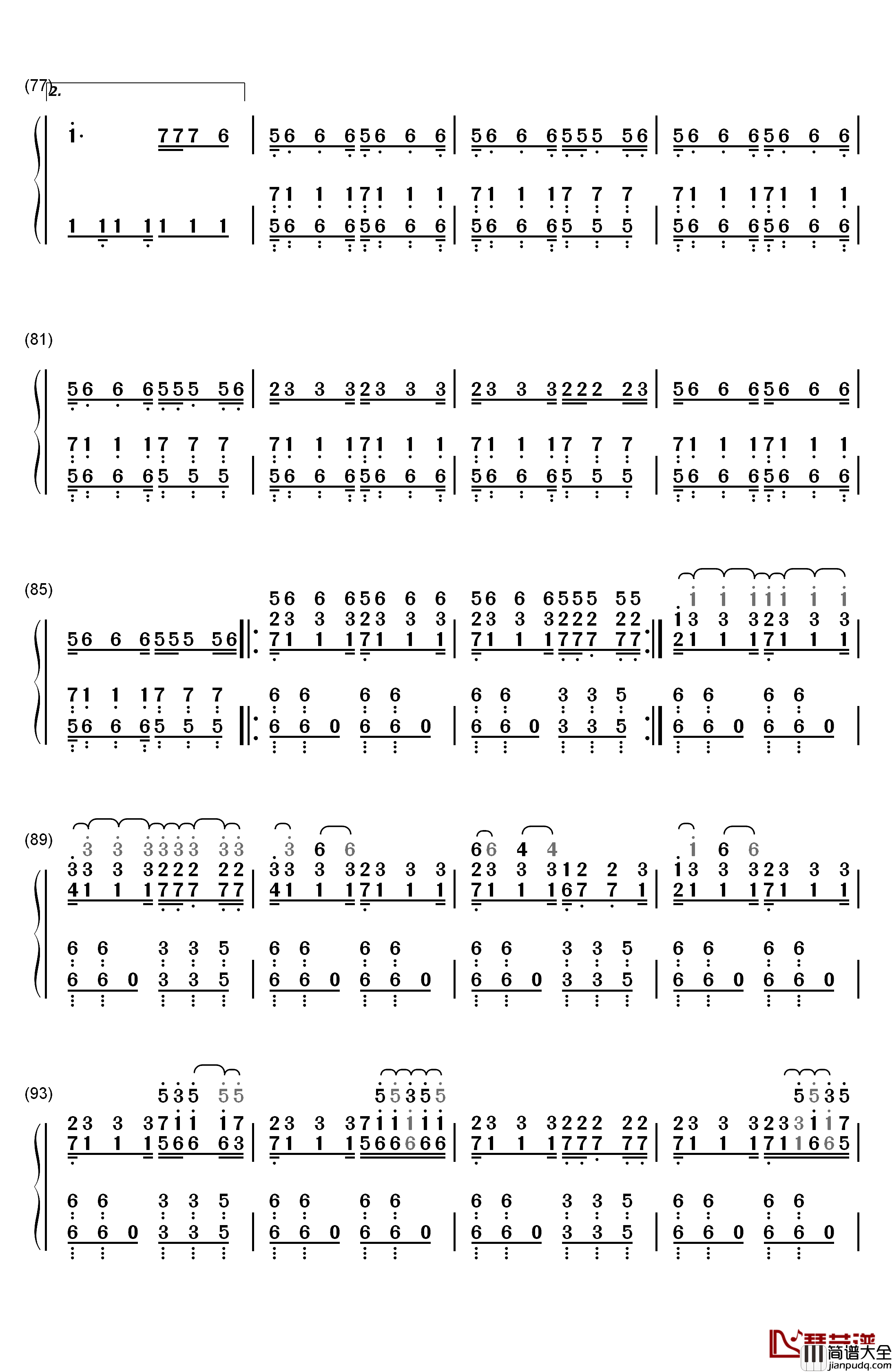 Give_Me_Love钢琴简谱_数字双手_Shawn_Mendes