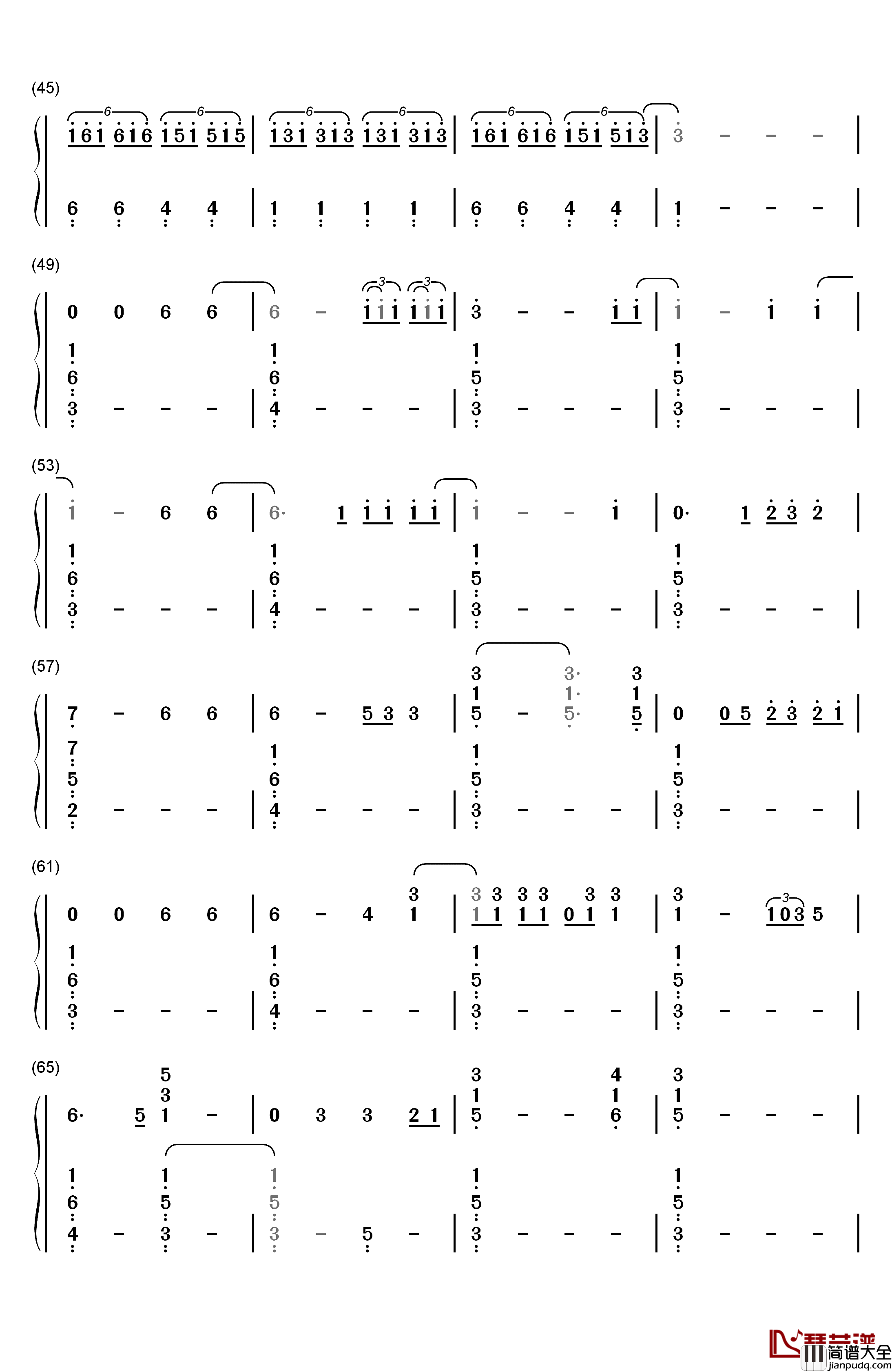 Ophelia钢琴简谱_数字双手_The_Lumineers
