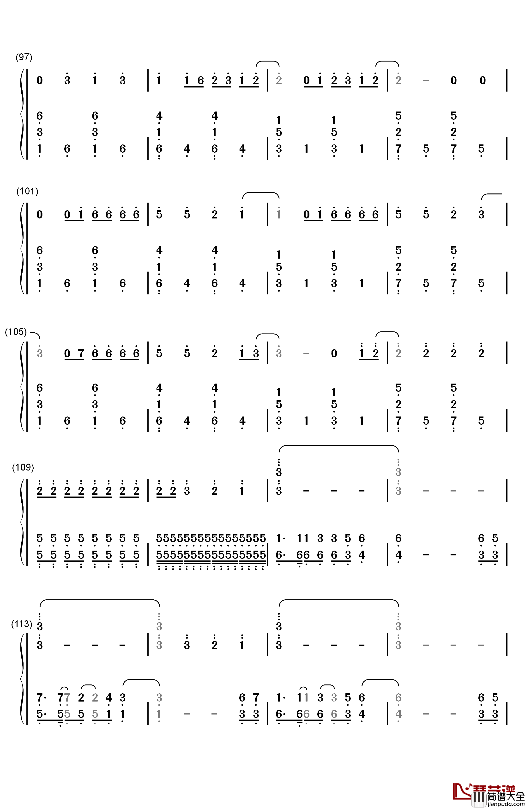 Neon_Lights钢琴简谱_数字双手_Demi_Lovato