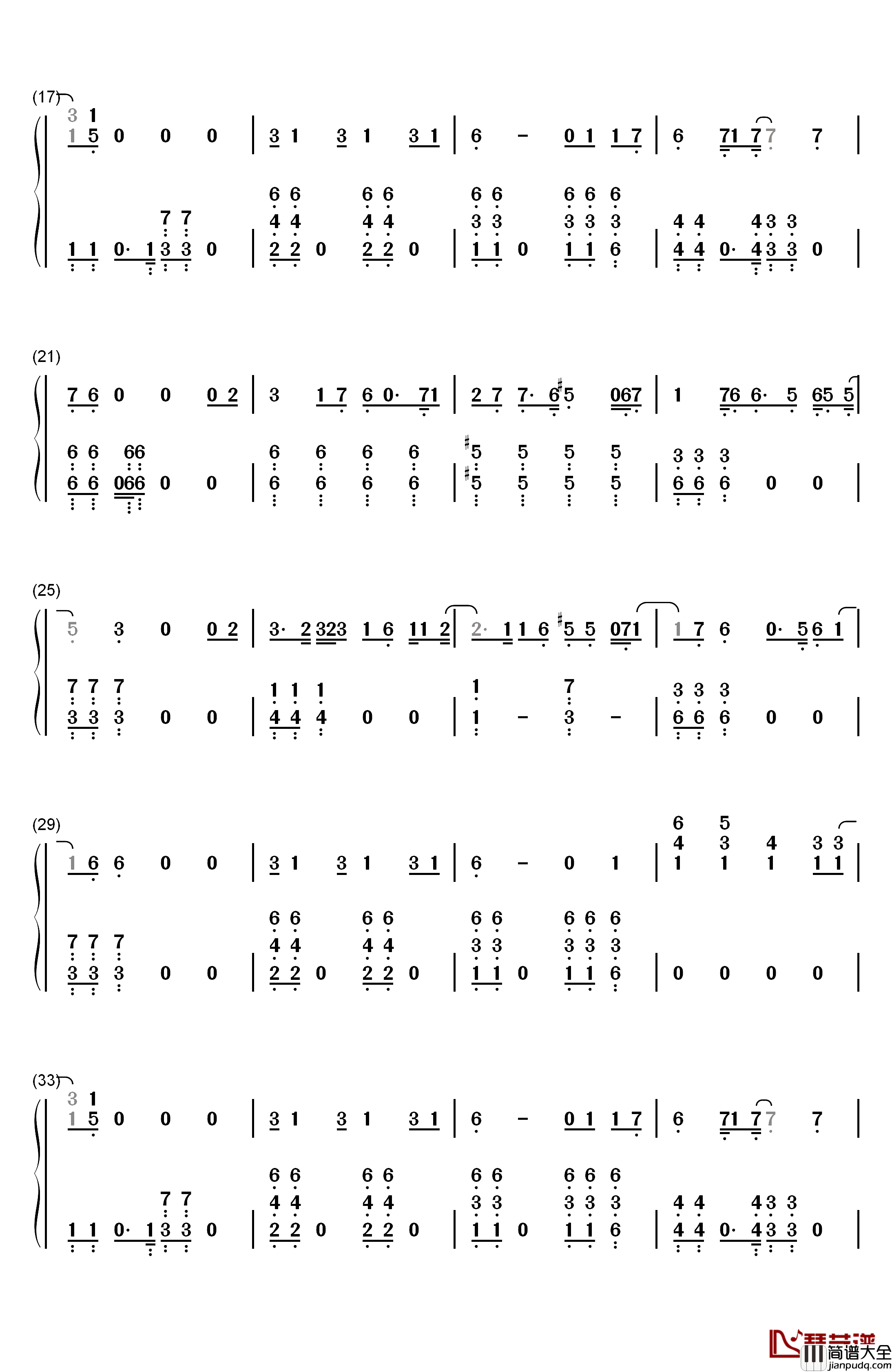 My_Boy钢琴简谱_数字双手_Billie_Eilish