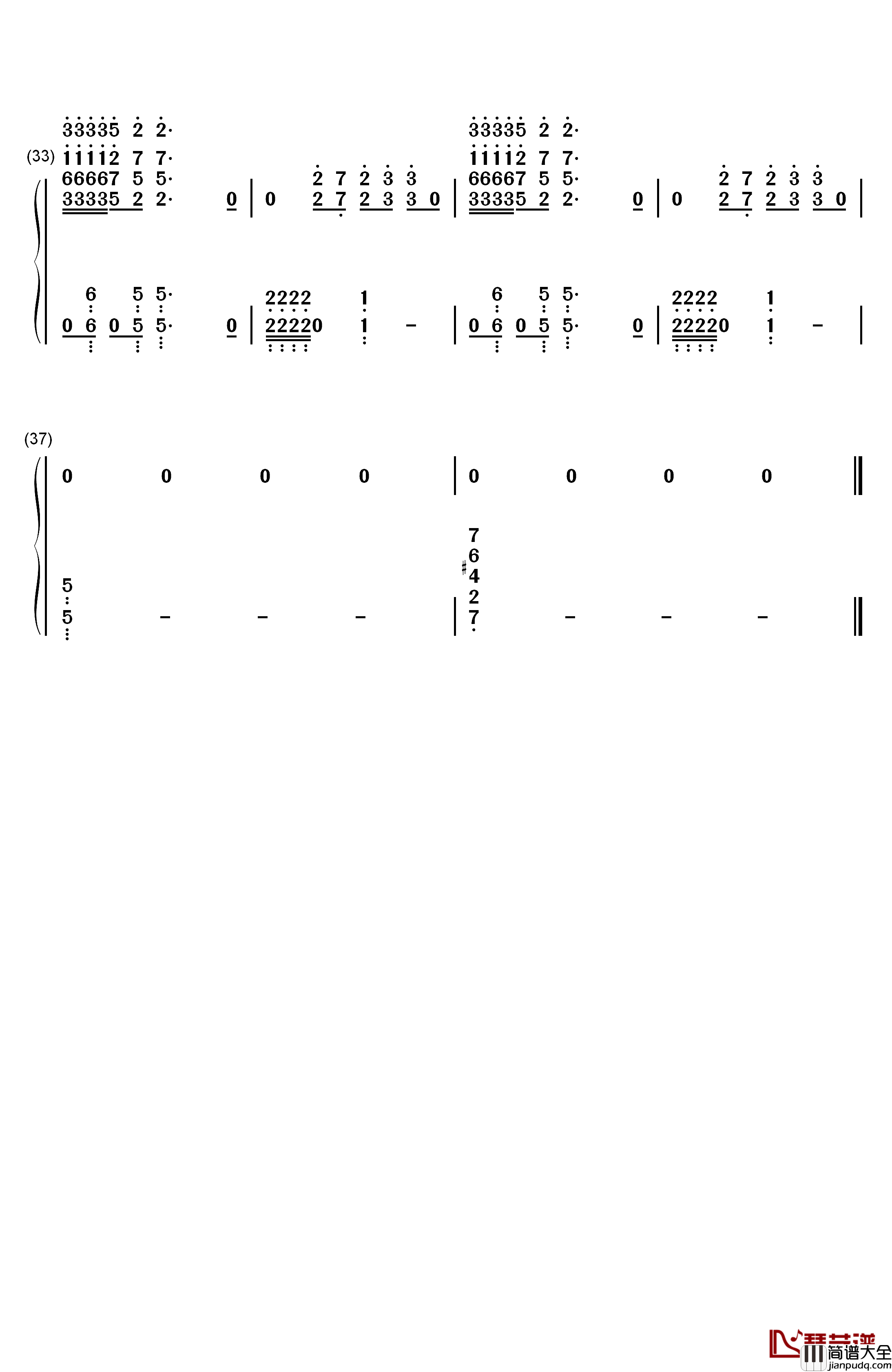 Under_The_Bridge钢琴简谱_数字双手_Red_Hot_Chili_Peppers