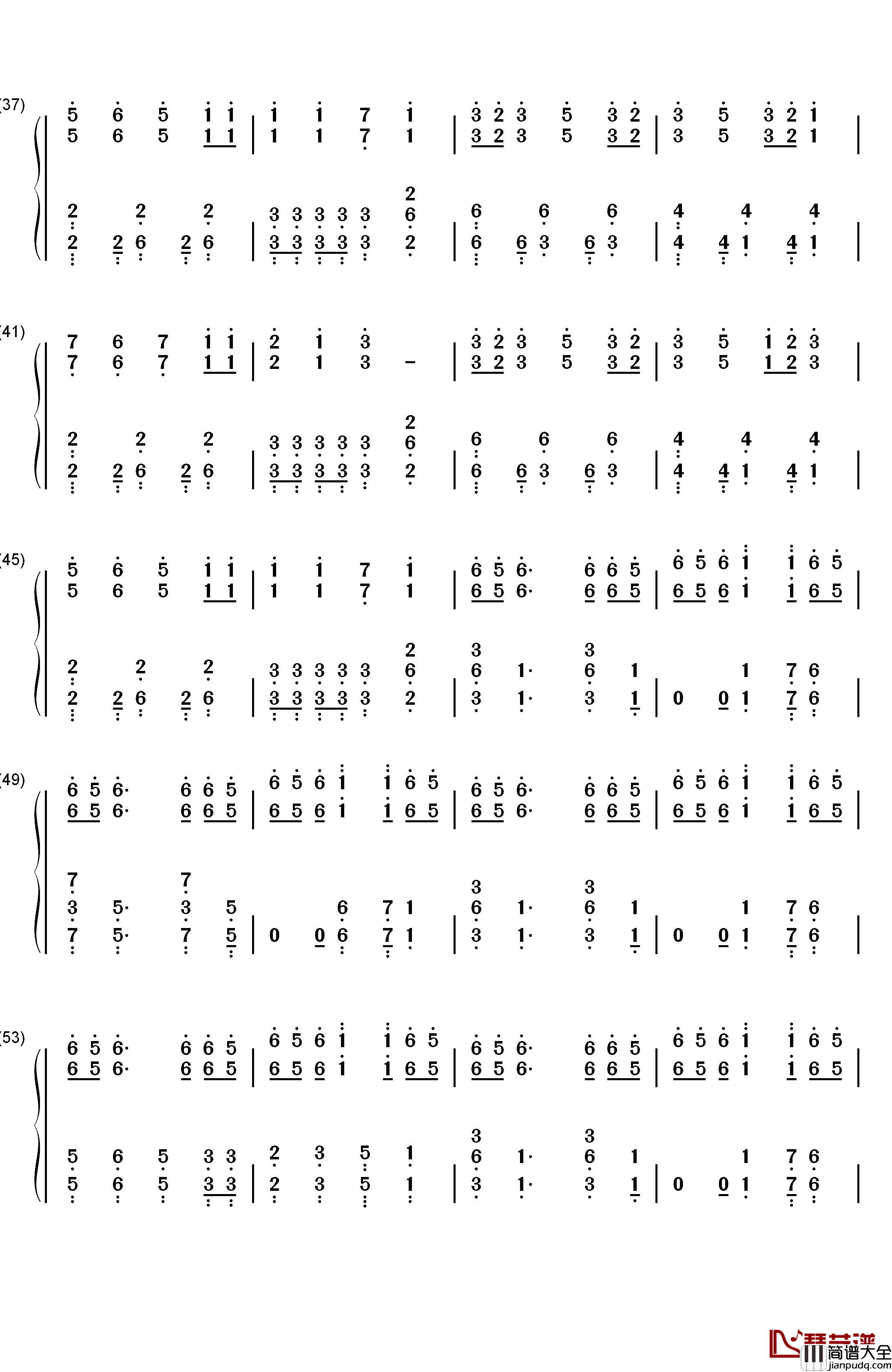 Question钢琴简谱_数字双手_3年E班歌曲担当