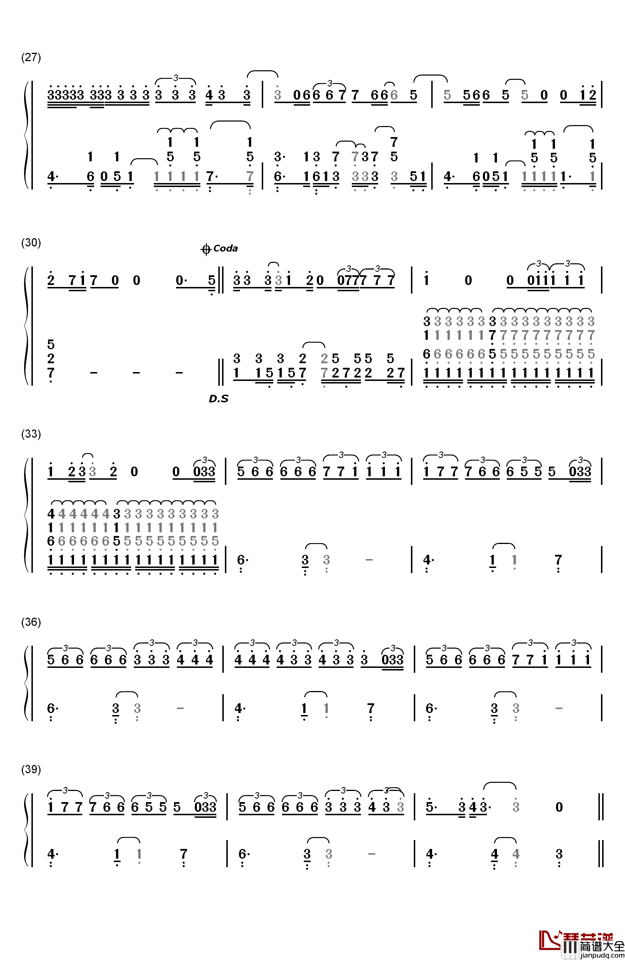 The_Weight钢琴简谱_数字双手_Shawn_Mendes