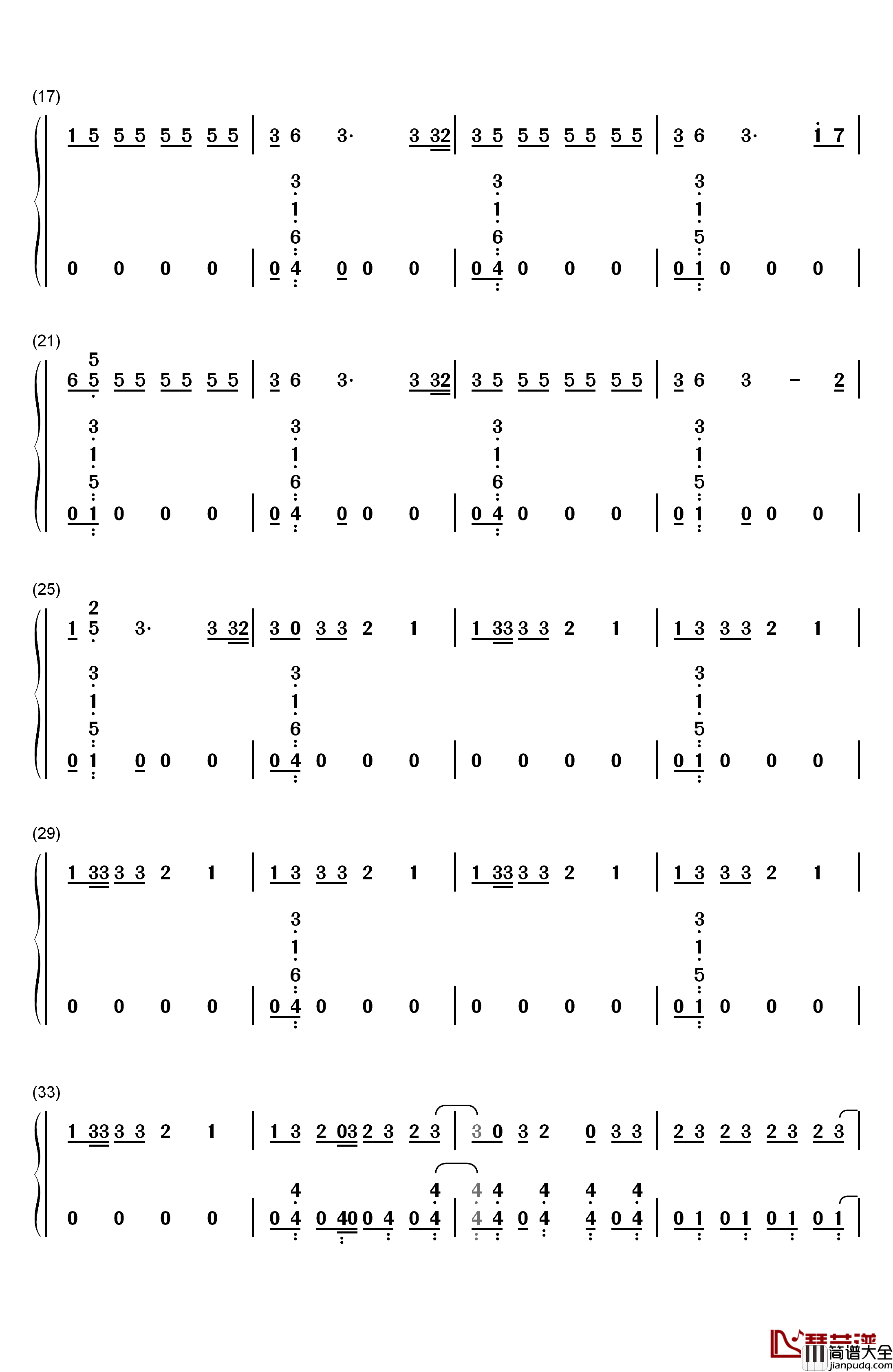 Congratulations钢琴简谱_数字双手_Post_Malone