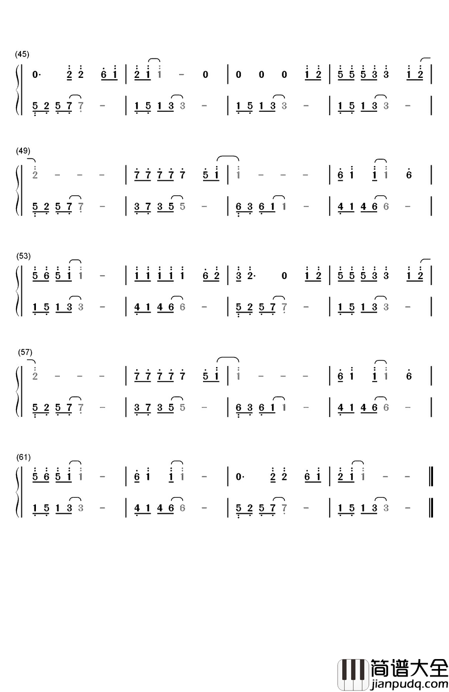 香水有毒钢琴简谱_数字双手_胡杨林