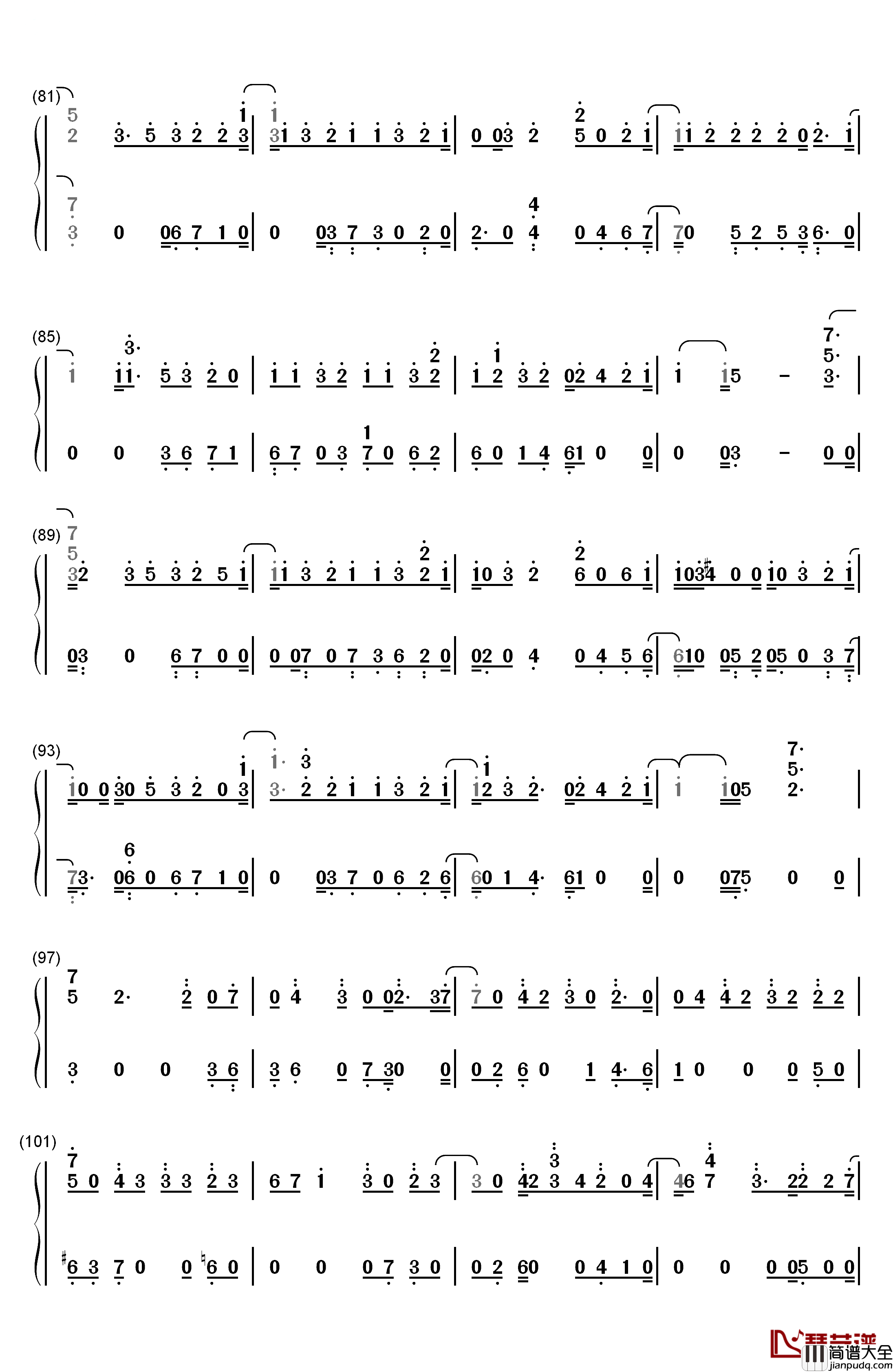 Both钢琴简谱_数字双手_Gucci_Mane_ft_Drake