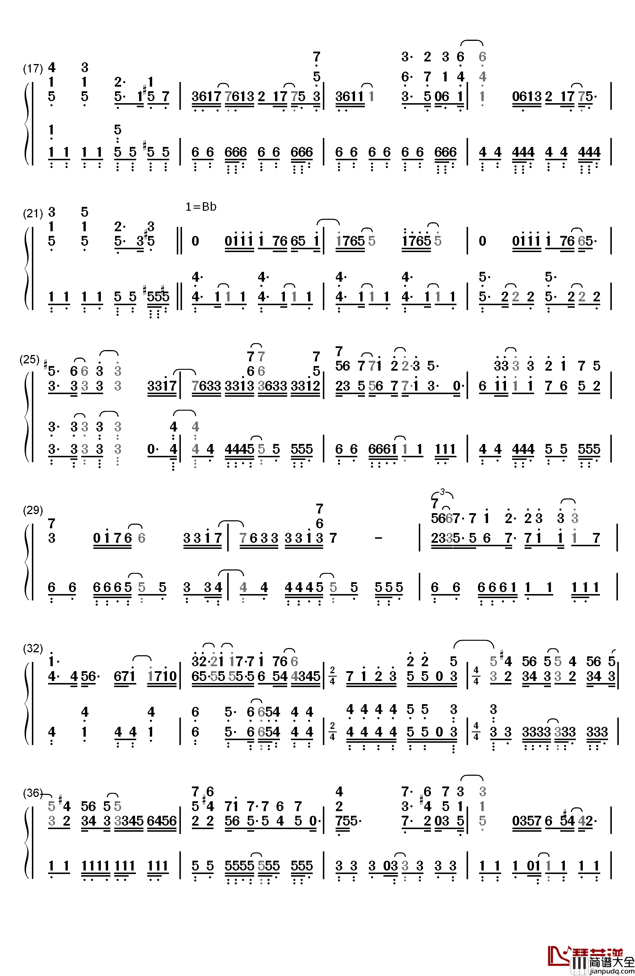 Date_A_Live钢琴简谱_数字双手_Sweet_Arms