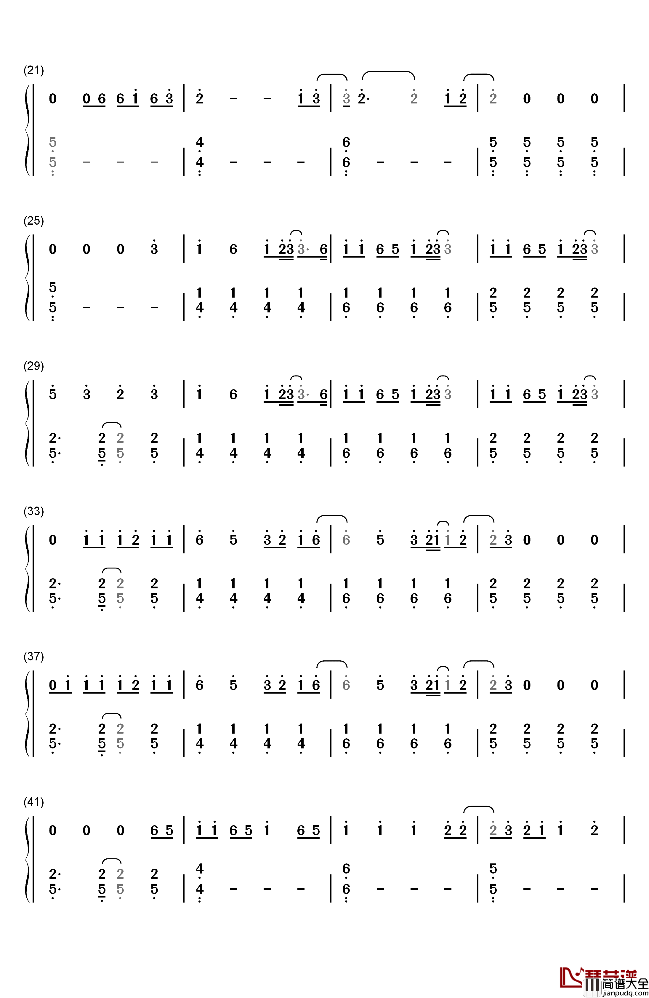 Season_Of_Love钢琴简谱_数字双手_98_Degrees