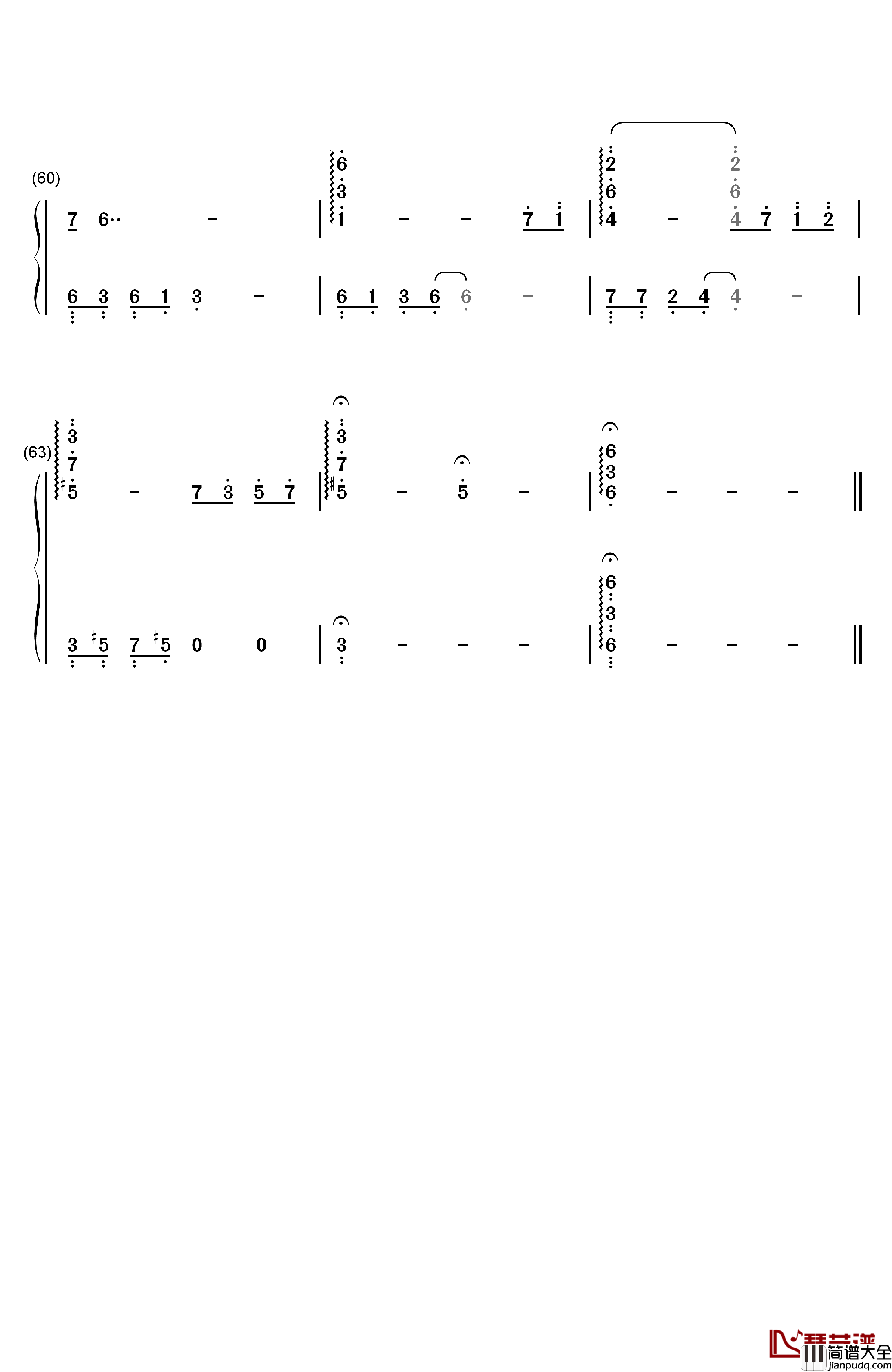 月半小夜曲钢琴简谱_数字双手_李克勤