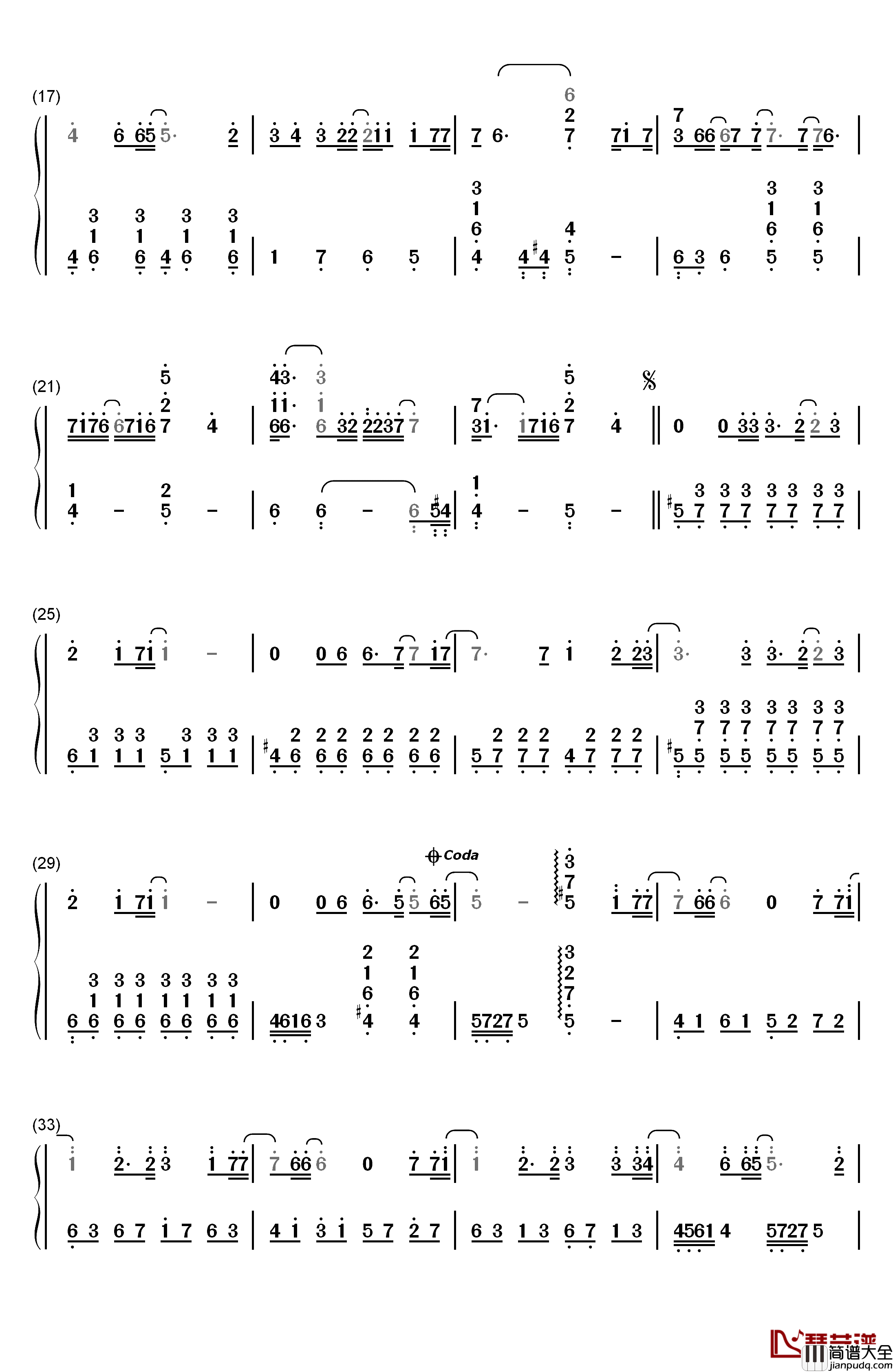 Crucify_My_Love钢琴简谱_数字双手_X_Japan