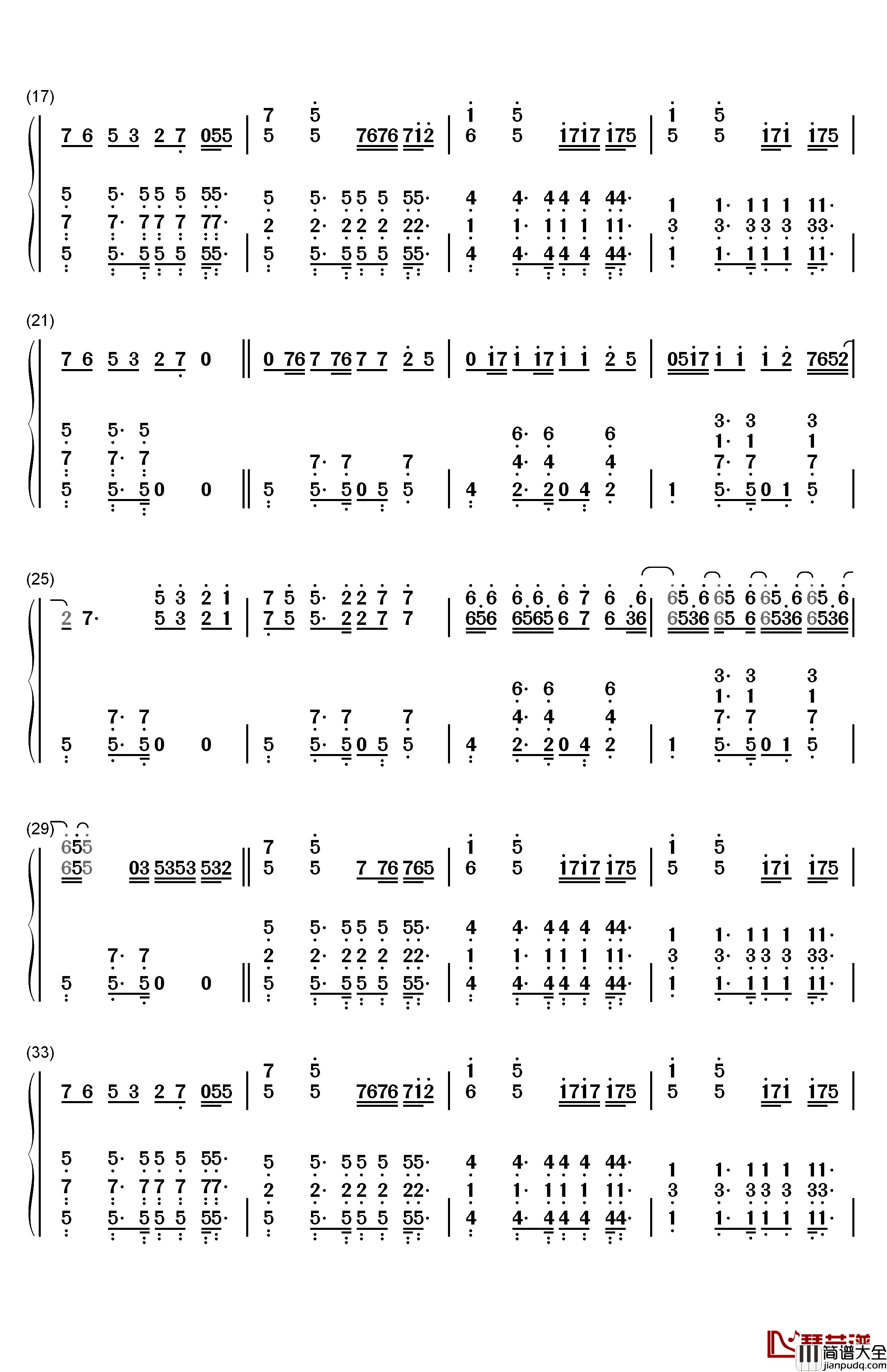 Cool钢琴简谱_数字双手_Jonas_Brothers