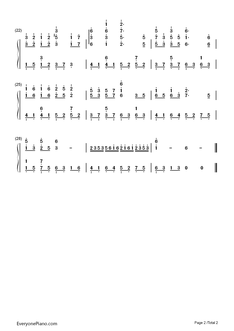 兄弟抱一下钢琴简谱_数字双手_庞龙