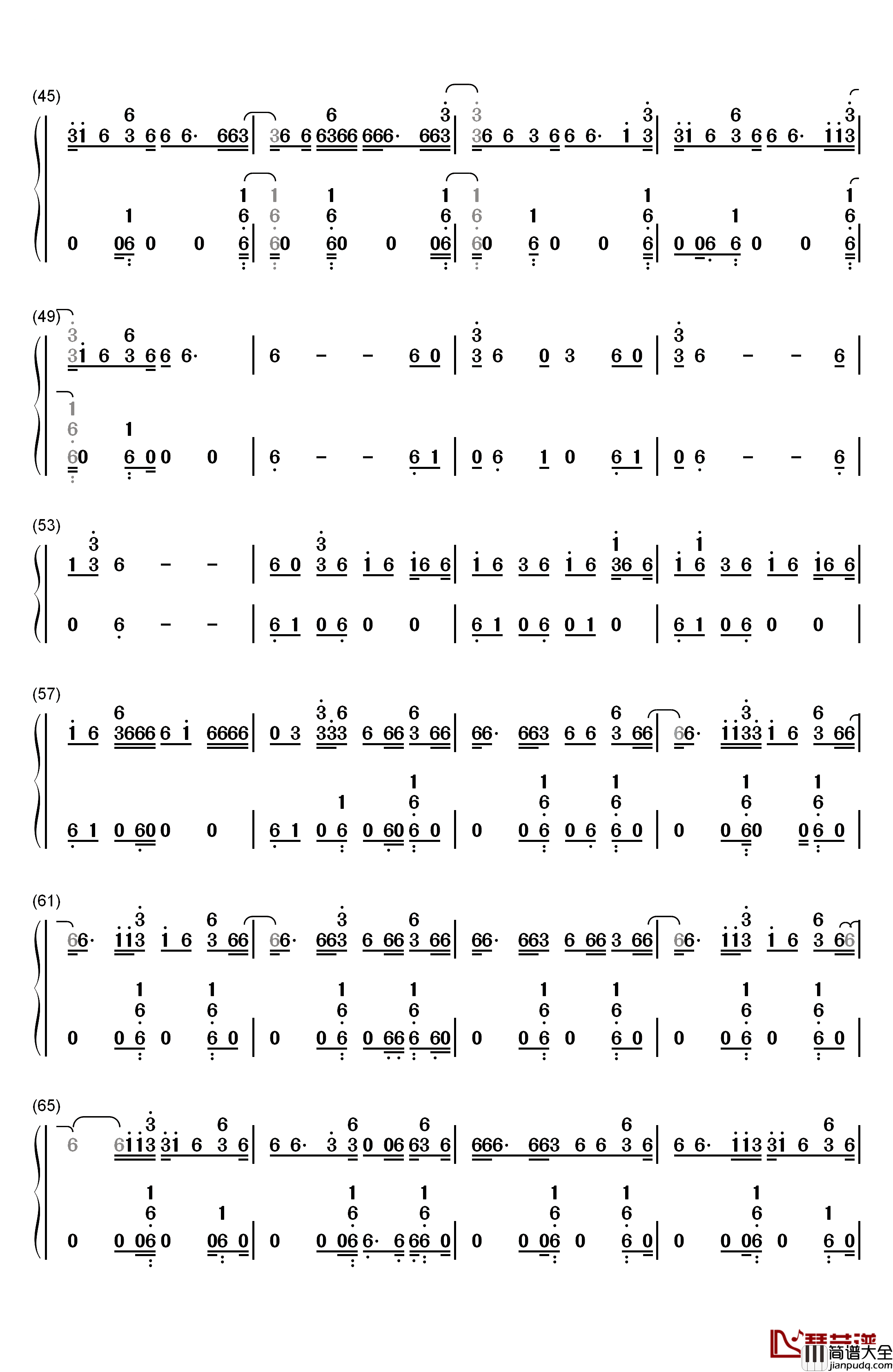 Barbie_Tingz钢琴简谱_数字双手_Nicki_Minaj