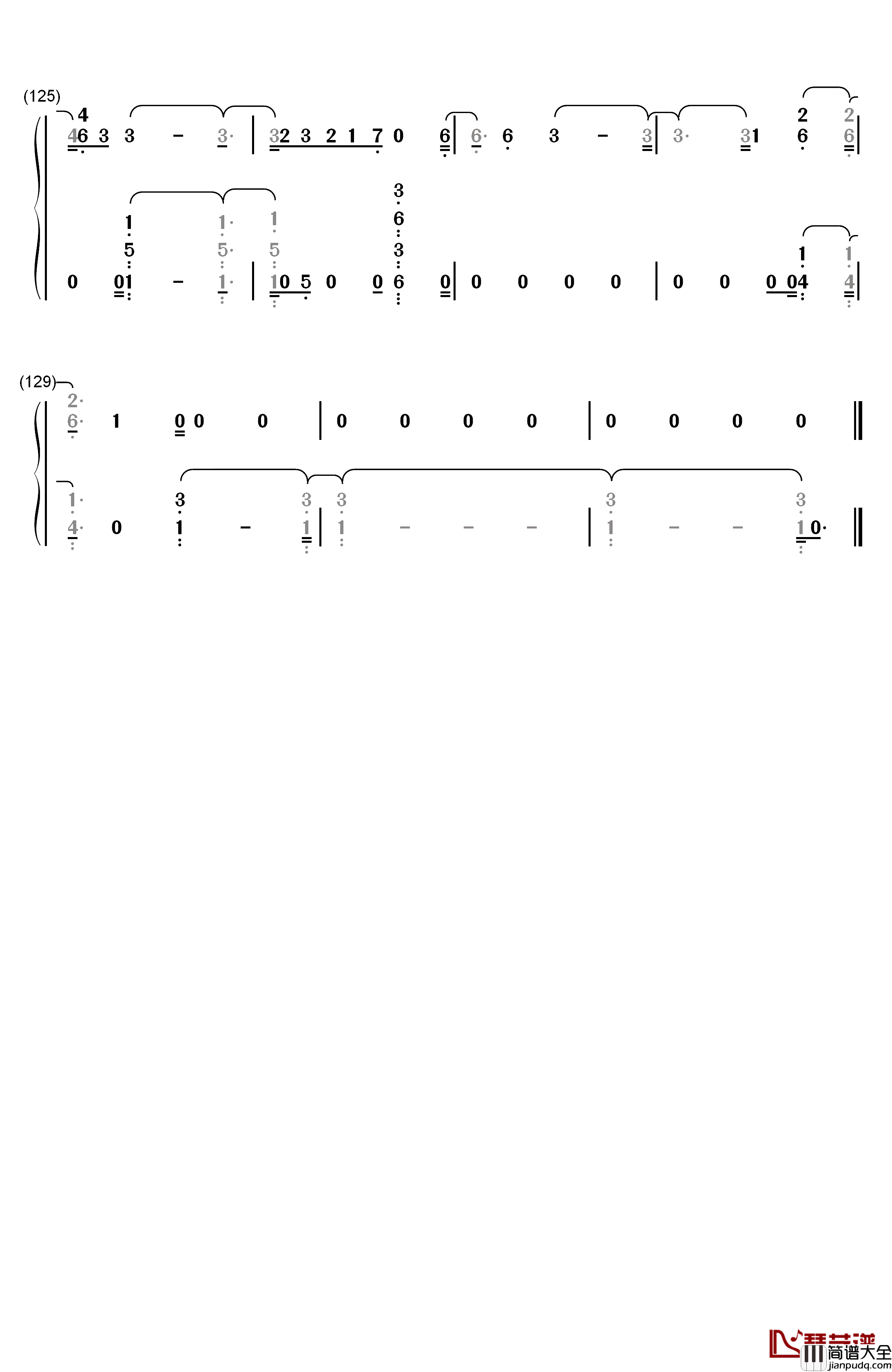 Start_Again钢琴简谱_数字双手_OneRepublic_Logic