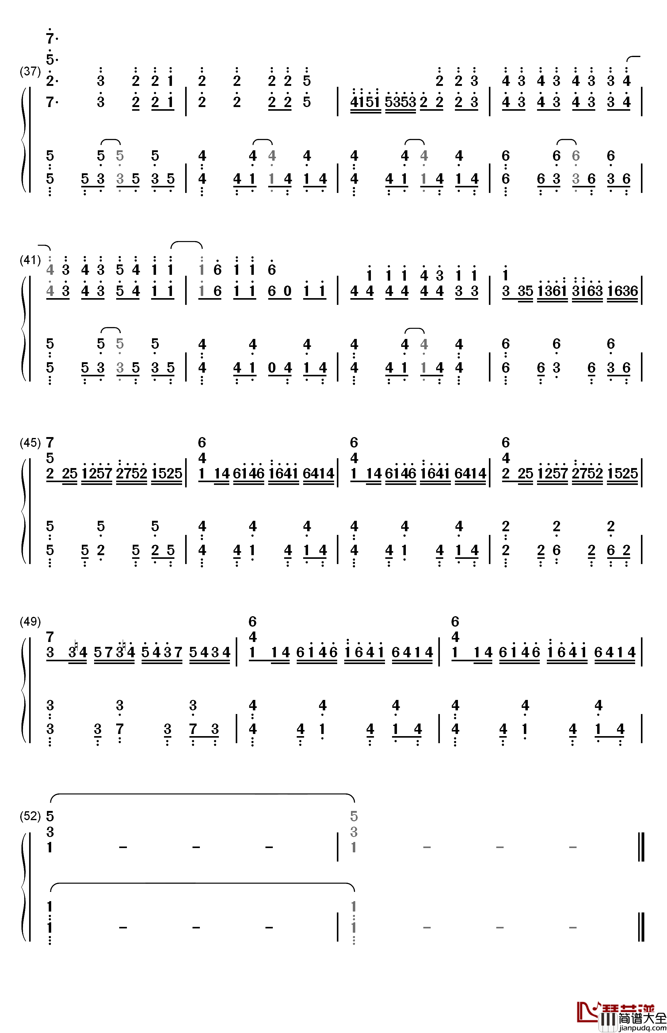 Tomorrow_Today钢琴简谱_数字双手_JJ_Project