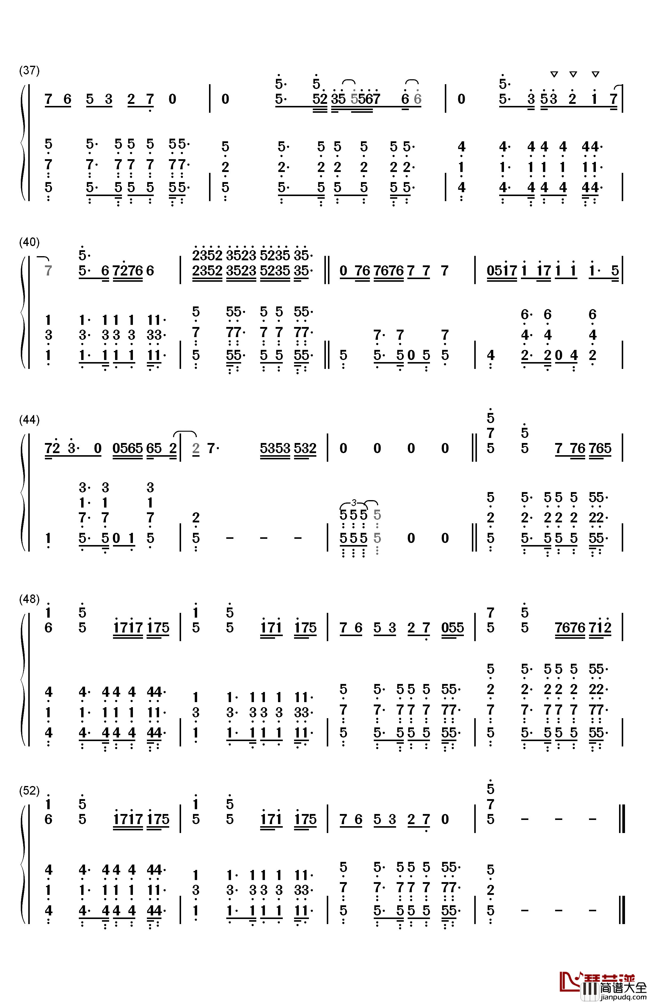 Cool钢琴简谱_数字双手_Jonas_Brothers