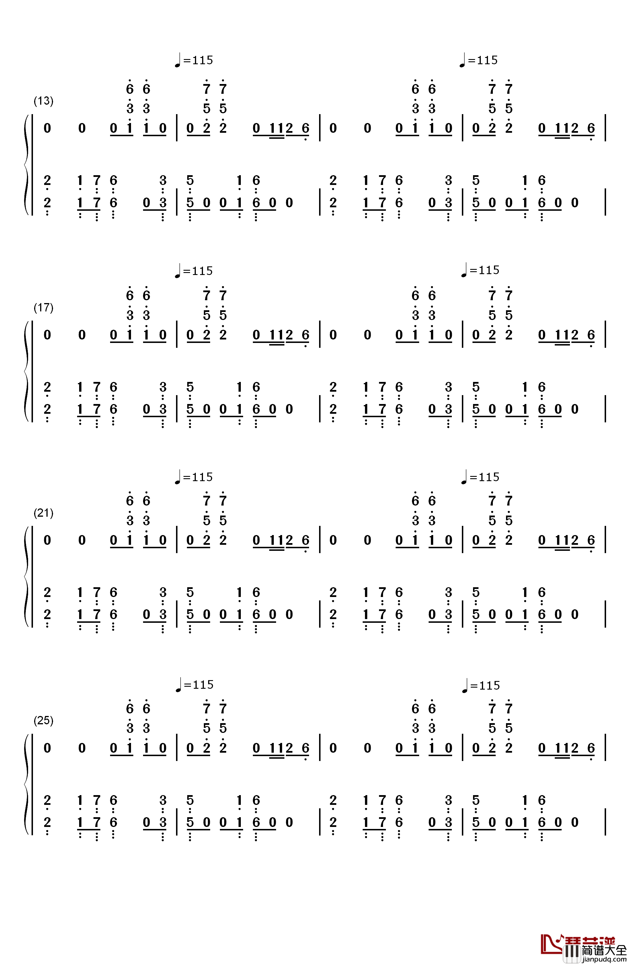 Can't_Touch_This(U_Can't_Touch_This)钢琴简谱_数字双手_MC_Hammer