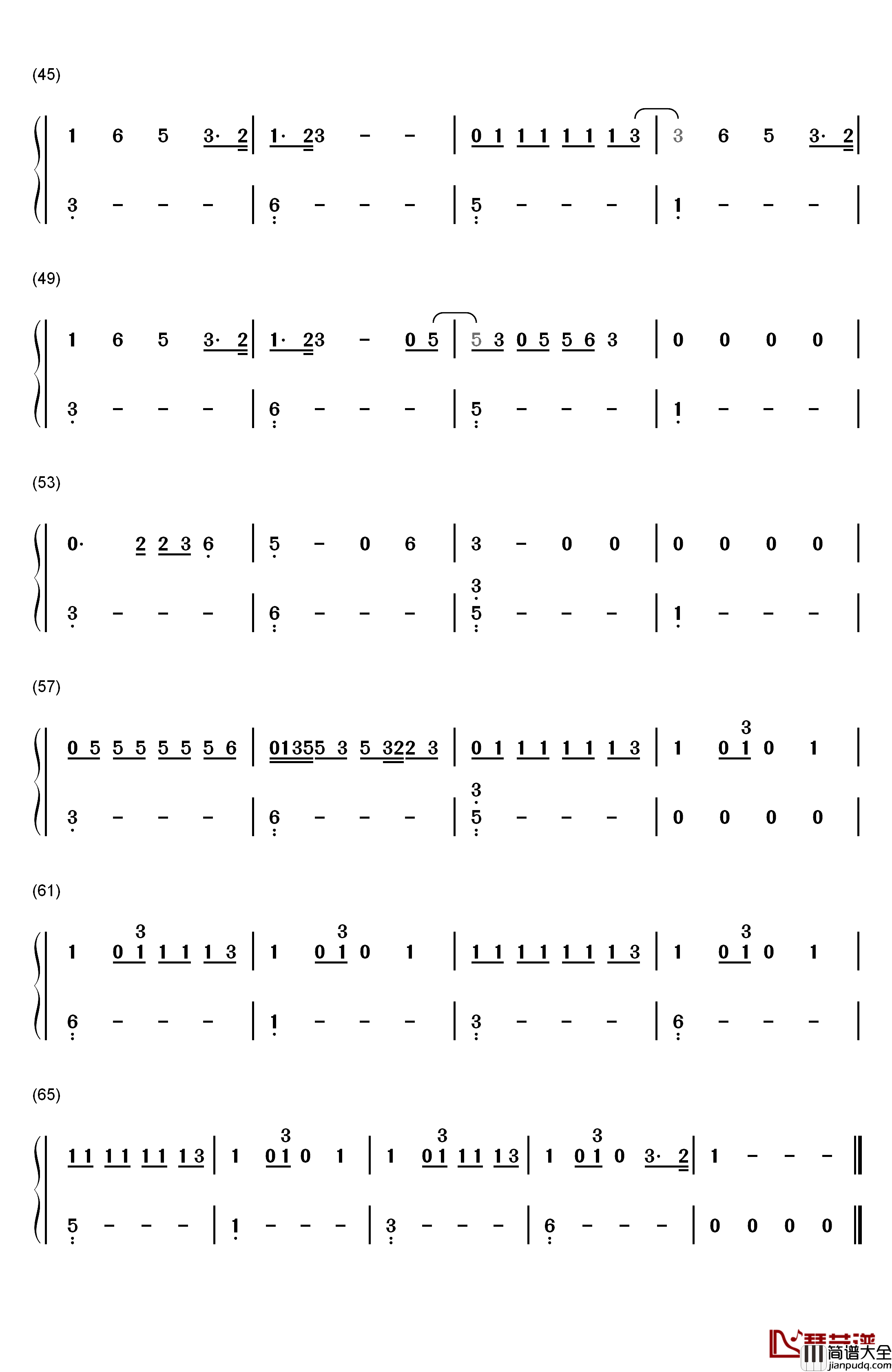 Hands_to_Myself钢琴简谱_数字双手_Selena_Gomez