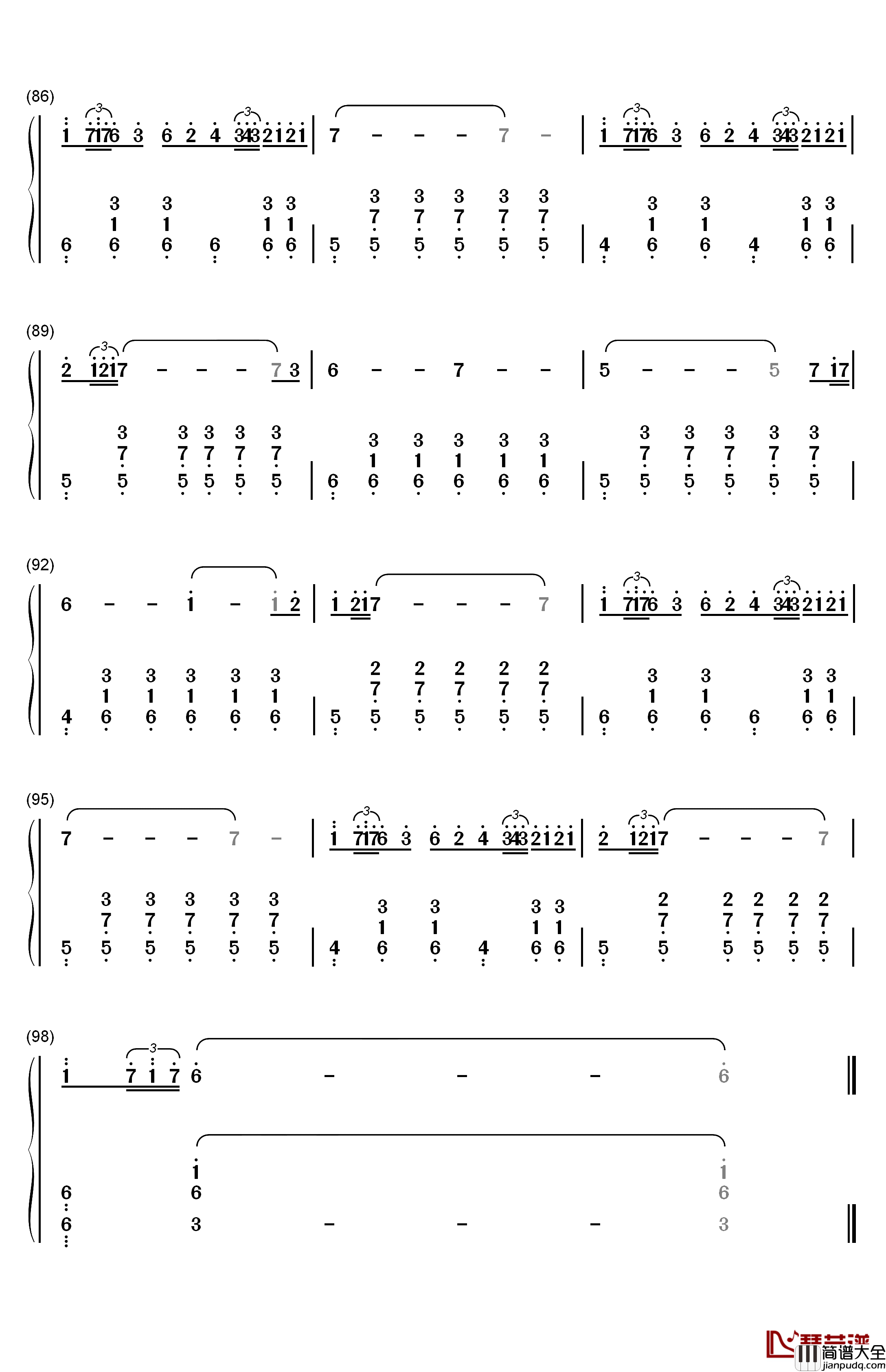 The_Whole_Truth钢琴简谱_数字双手_Carlos_Cipa