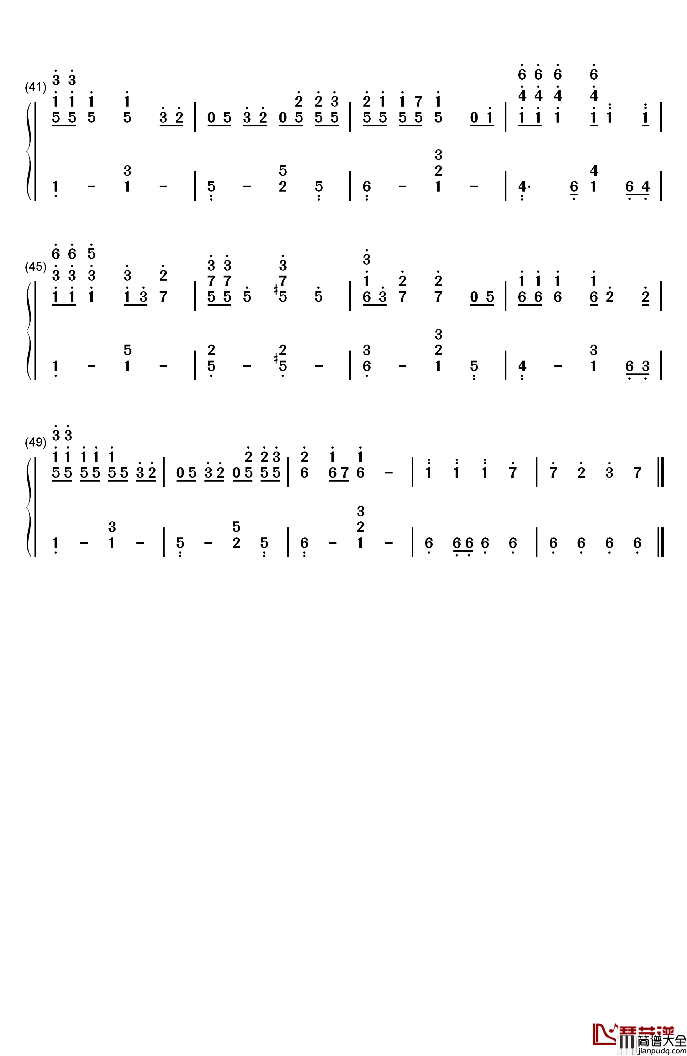 さよならごっこ钢琴简谱_数字双手_amazarashi