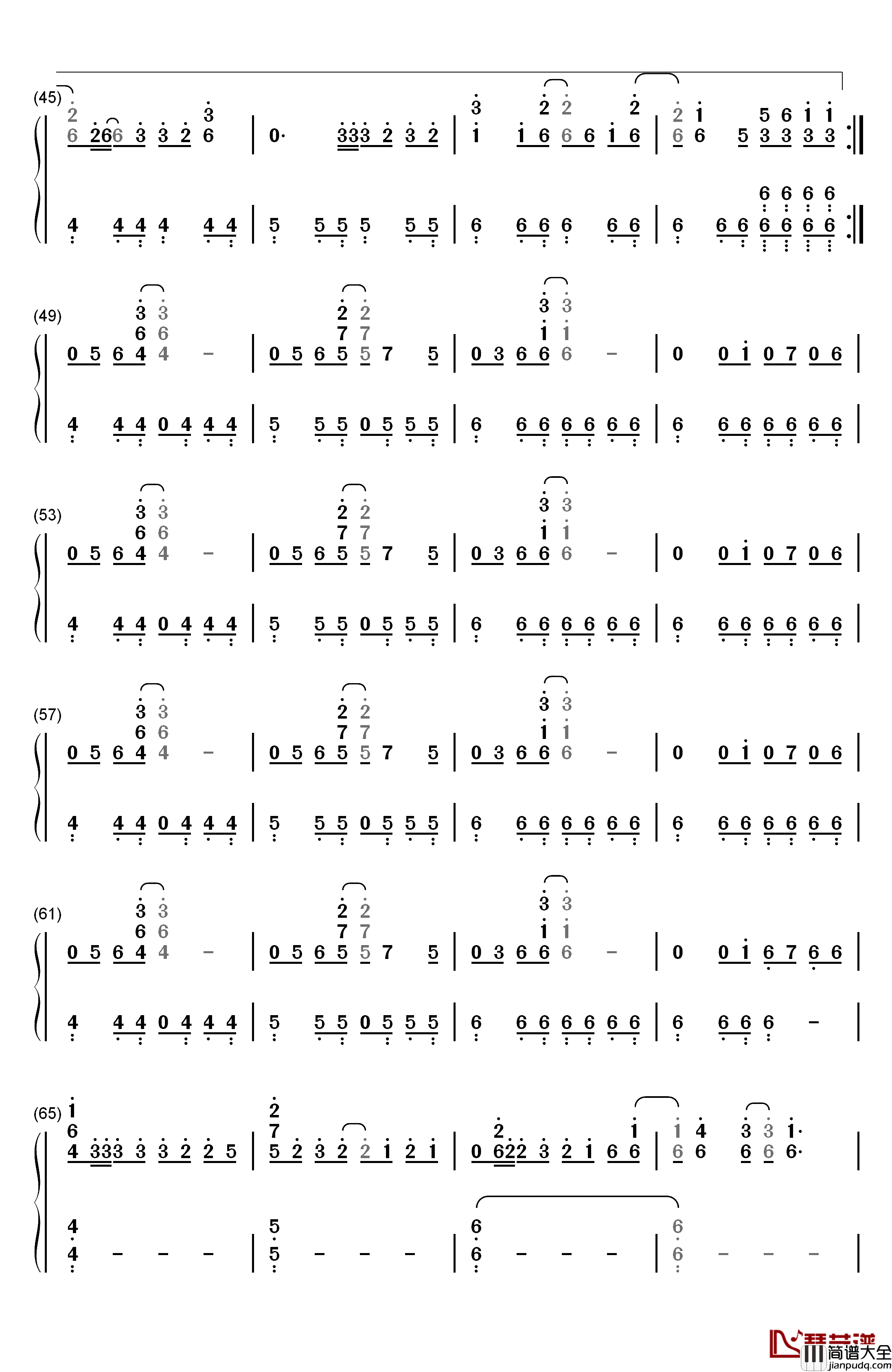 Make_Love钢琴简谱_数字双手_BigBang