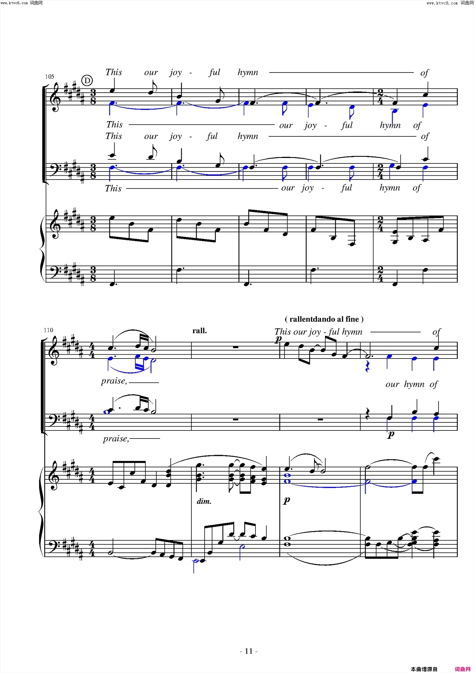 for_the_beauty_of_the_earth简谱