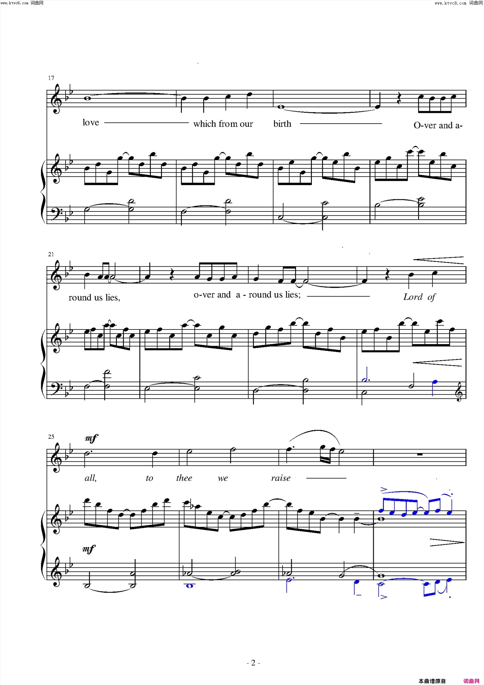 for_the_beauty_of_the_earth简谱