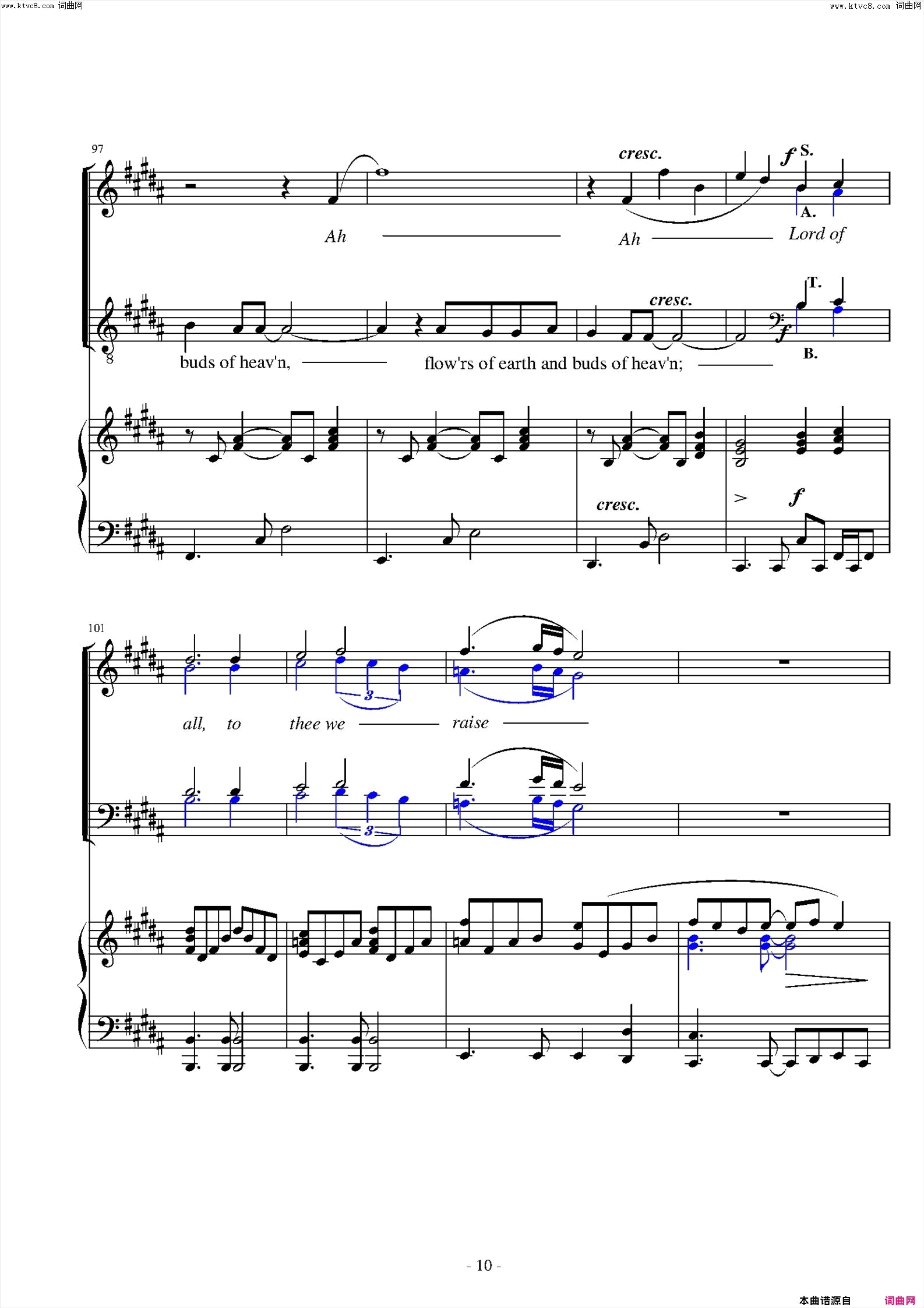 for_the_beauty_of_the_earth简谱