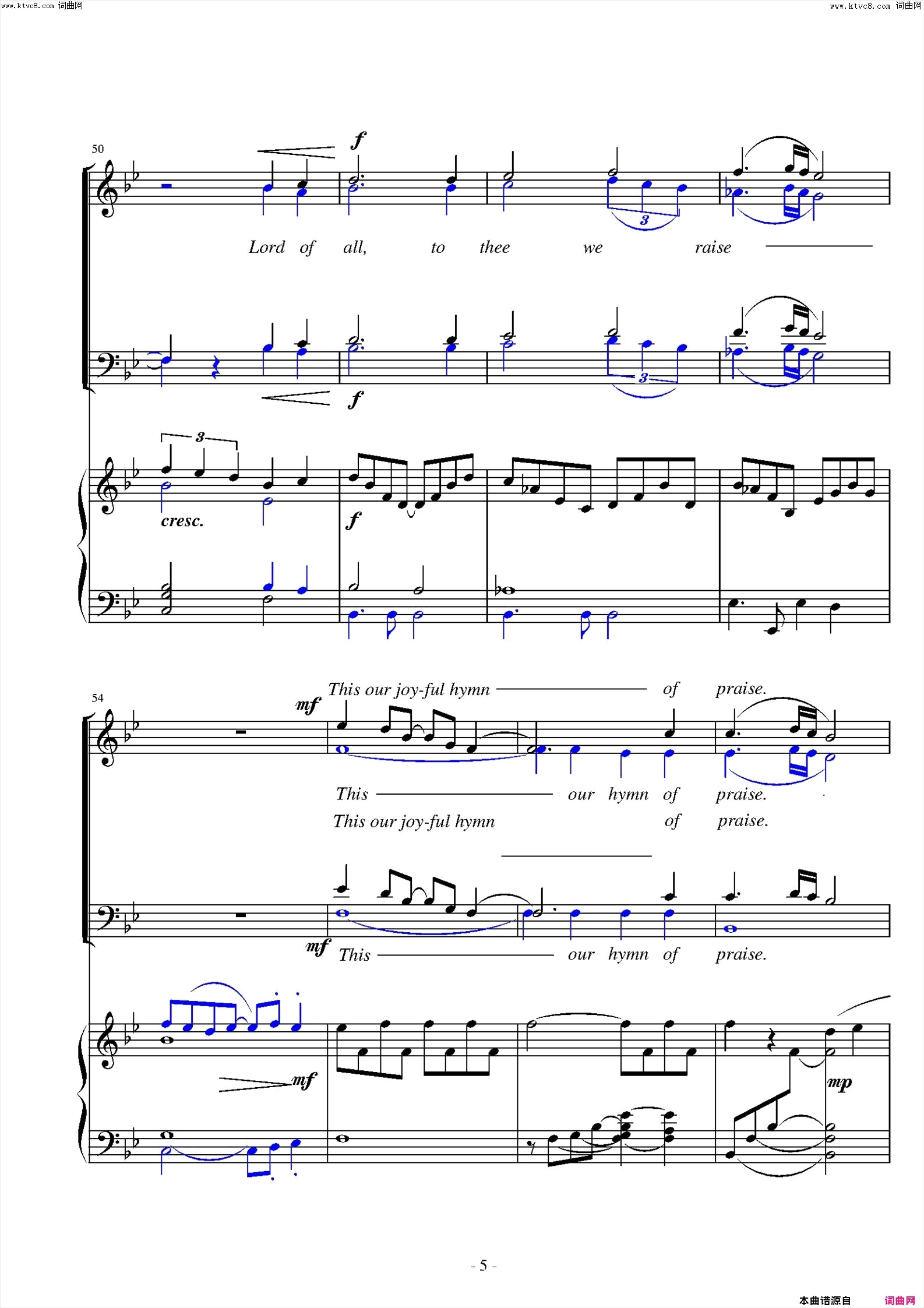 for_the_beauty_of_the_earth简谱