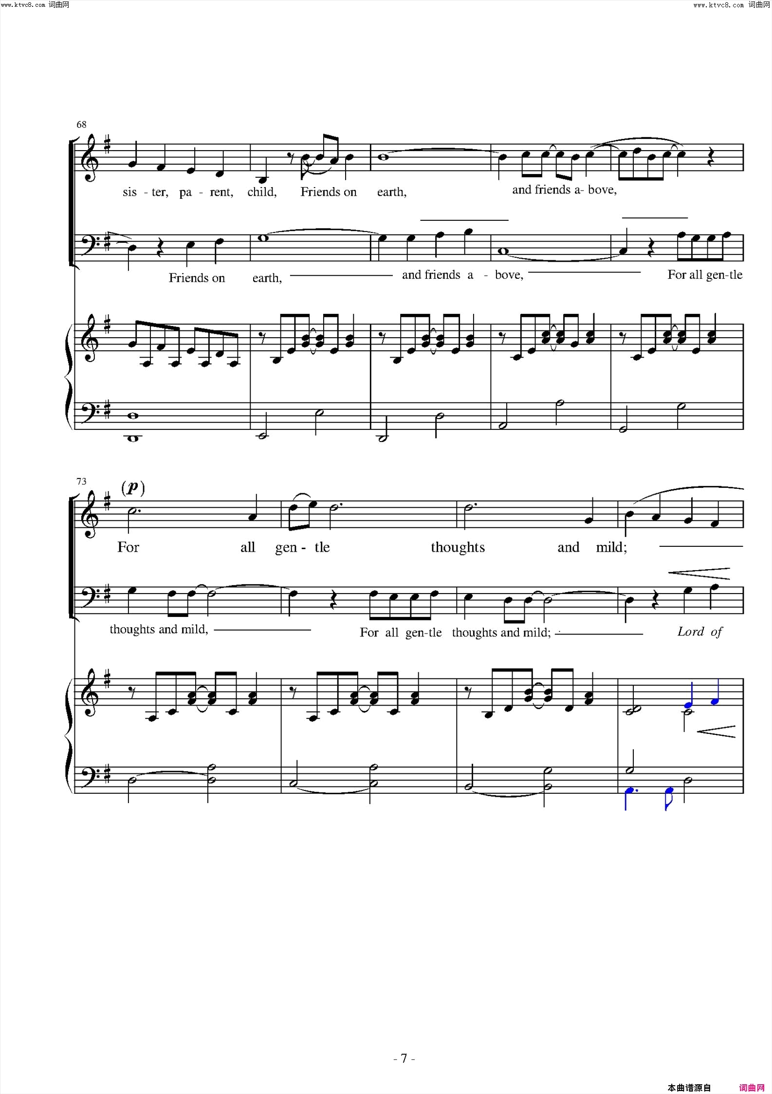 for_the_beauty_of_the_earth简谱