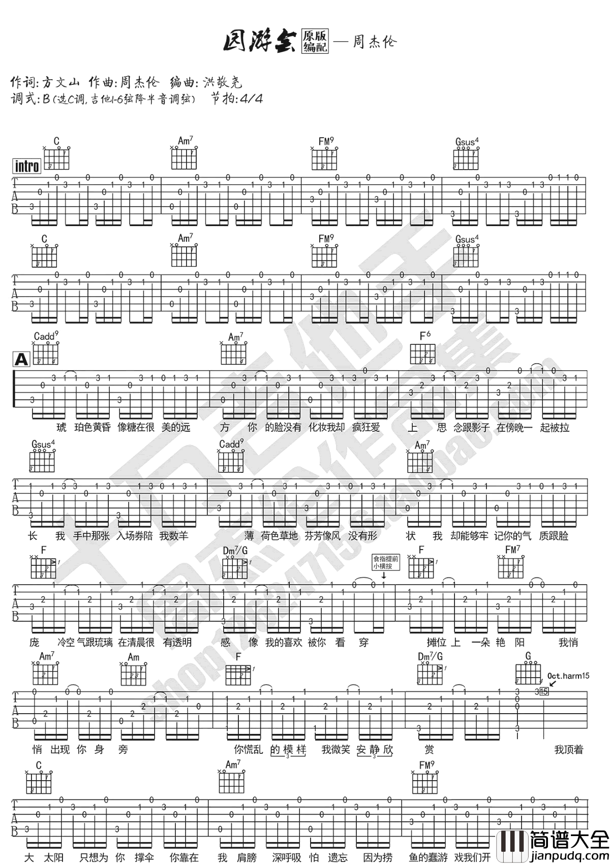 森林吉他谱_Mr.乐队_D调原版六线谱_吉他弹唱教学视频