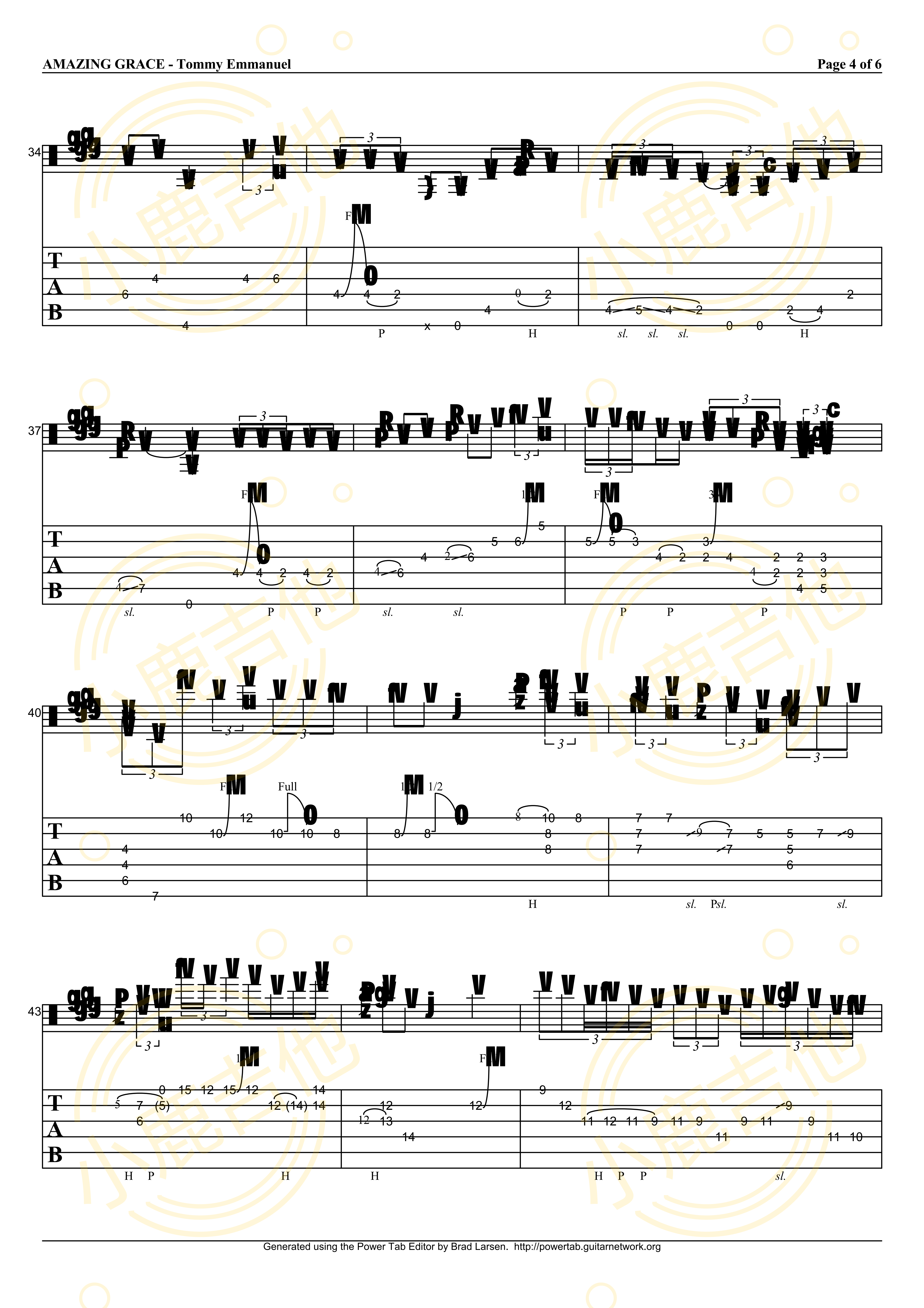 Amazing Grace吉他谱_TommyEmmanuel_AmazingGrace_小鹿吉他