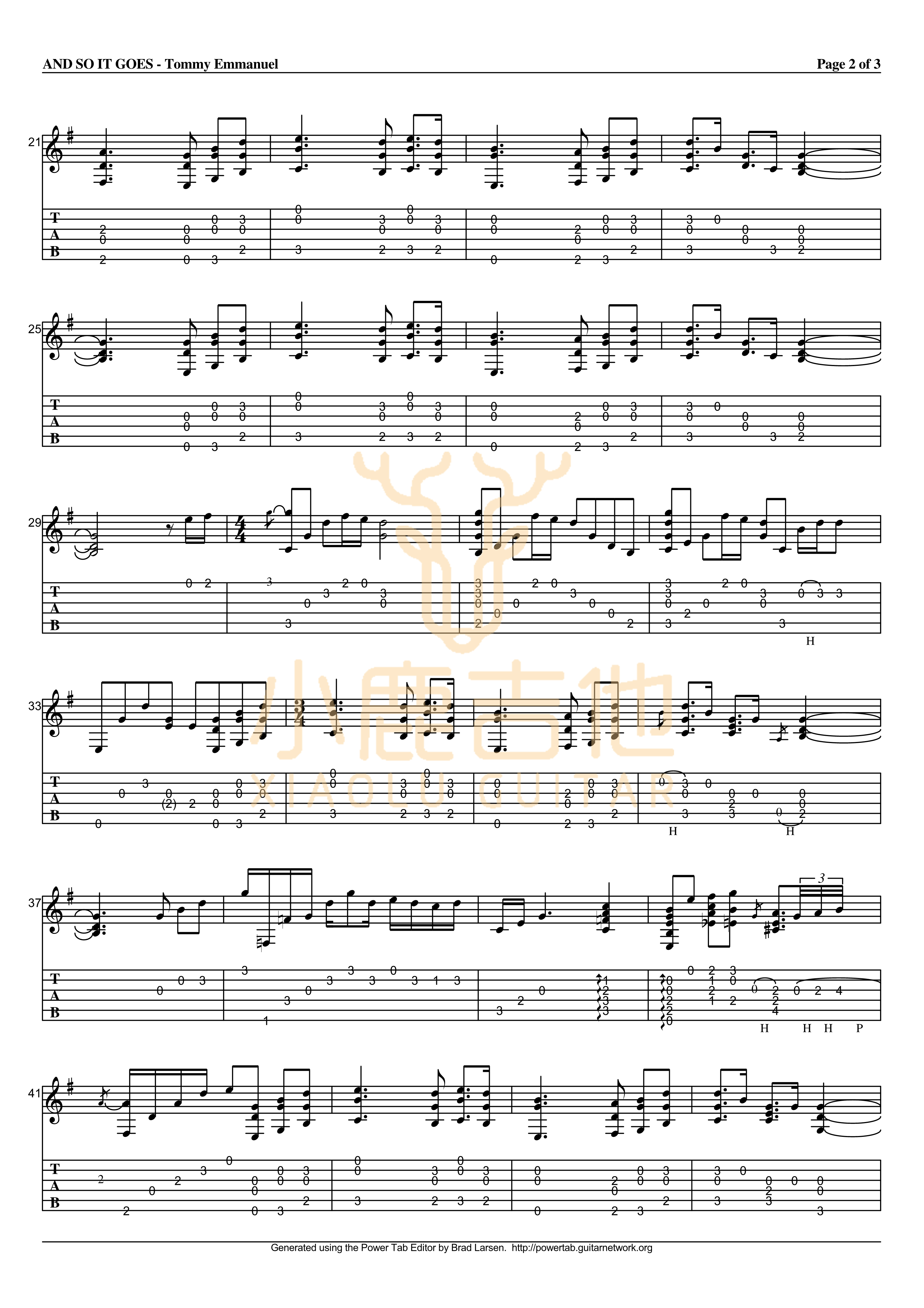 And So It Goes吉他谱_TommyEmmanuel_AndSoItGoes_小鹿吉他
