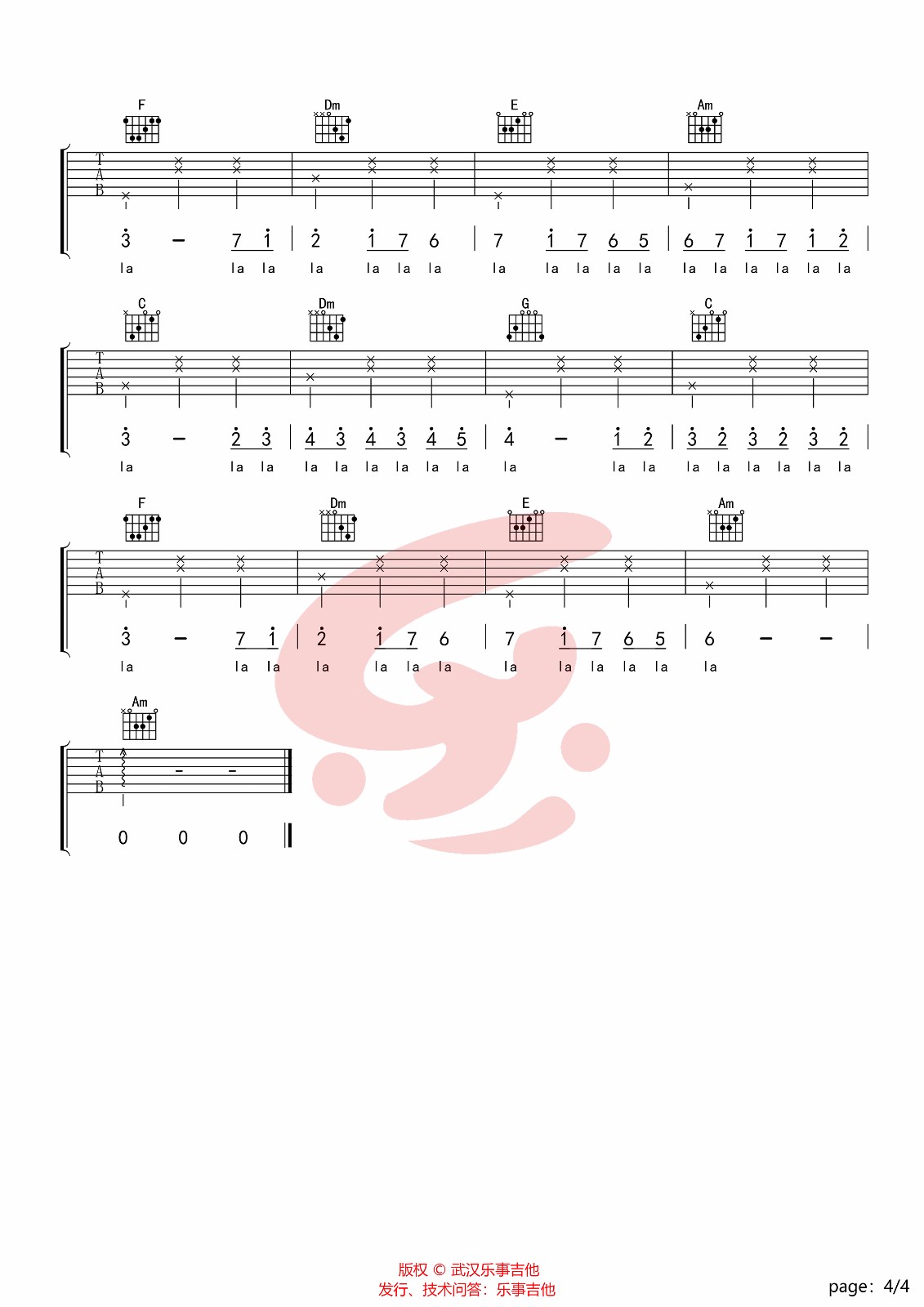 Bana Ellerini Ver吉他谱_DilanEkinci_BanaElleriniVer_乐事吉他_C调
