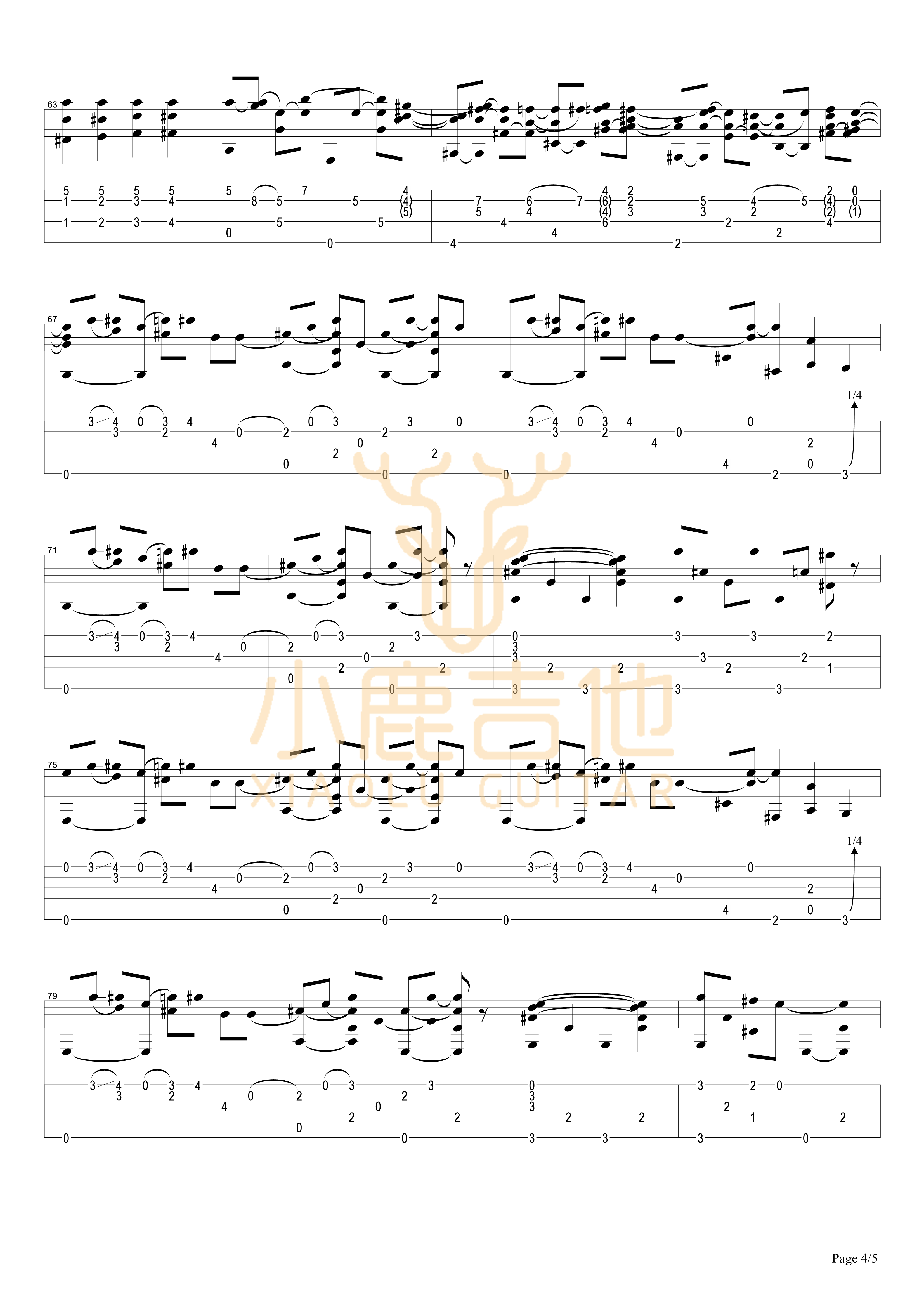 Biskie吉他谱_TommyEmmanuel_小鹿吉他