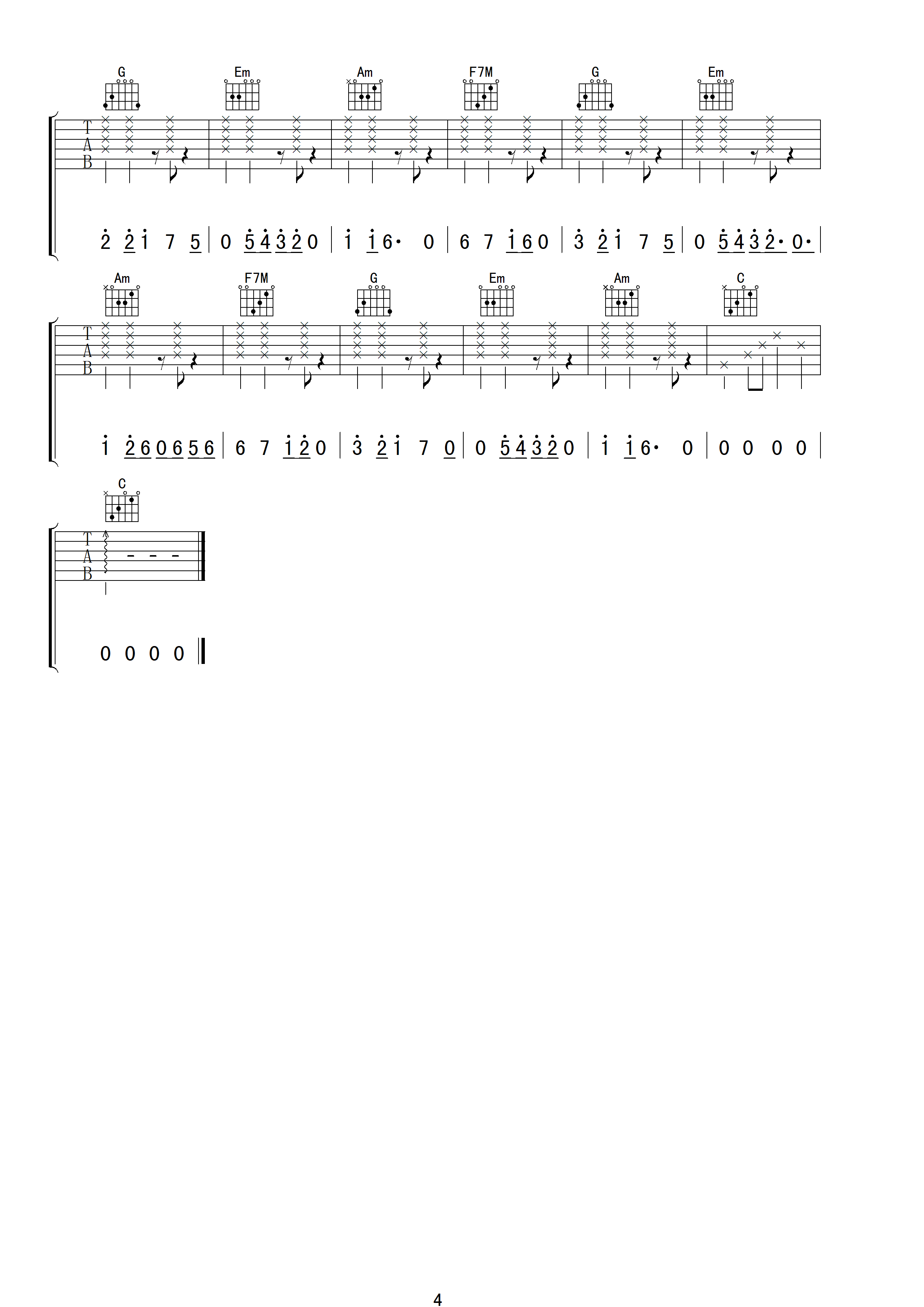 Bizarre Love Triangle吉他谱_NewOrder_BizarreLoveTriangle_小叶歌吉他_C调