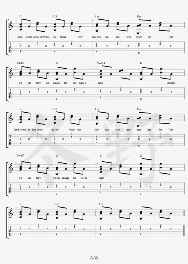 Free Loop吉他谱_Free-Loop_Daniel-Powter