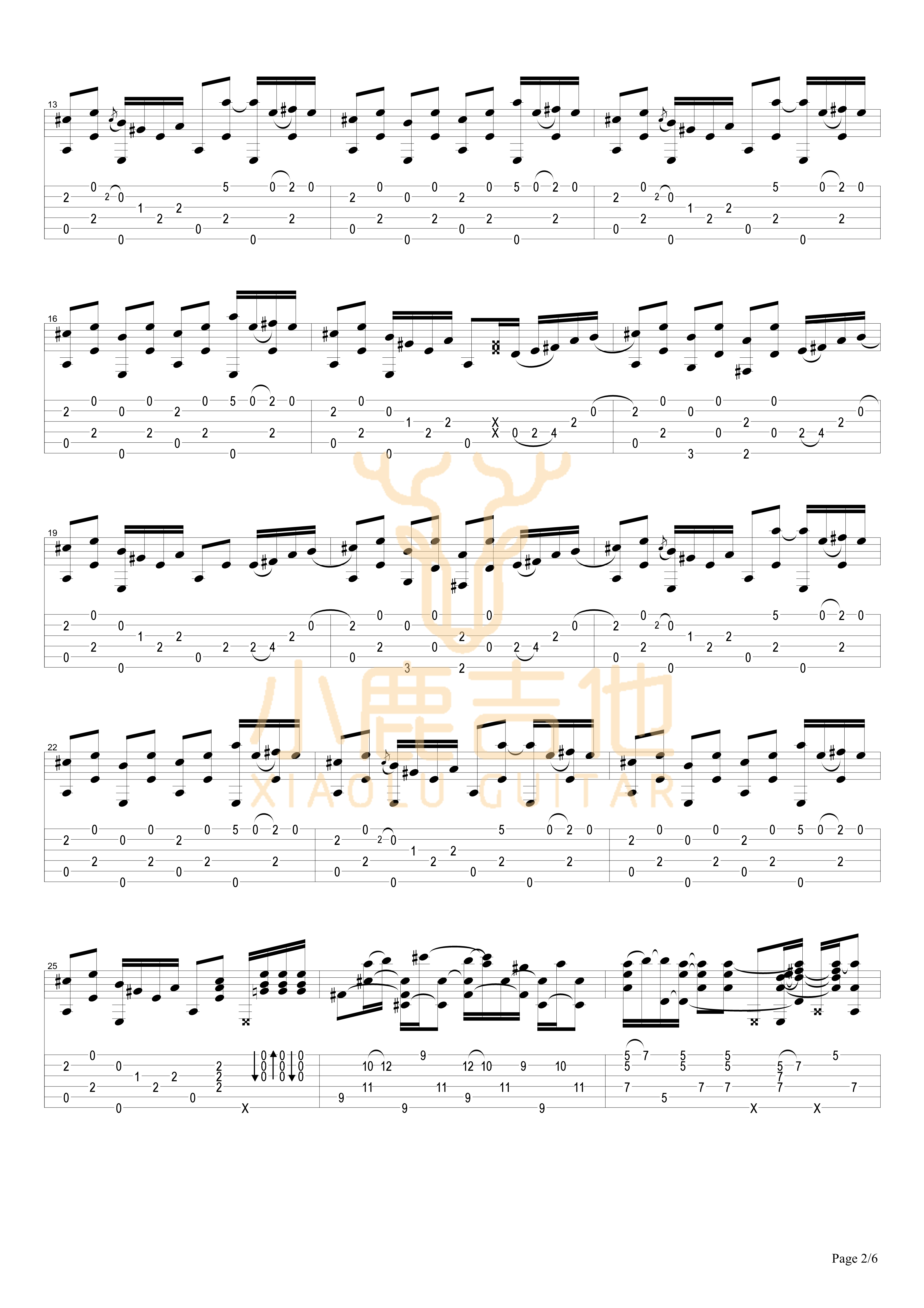 Guitar Rag吉他谱_TommyEmmanuel_GuitarRag_小鹿吉他