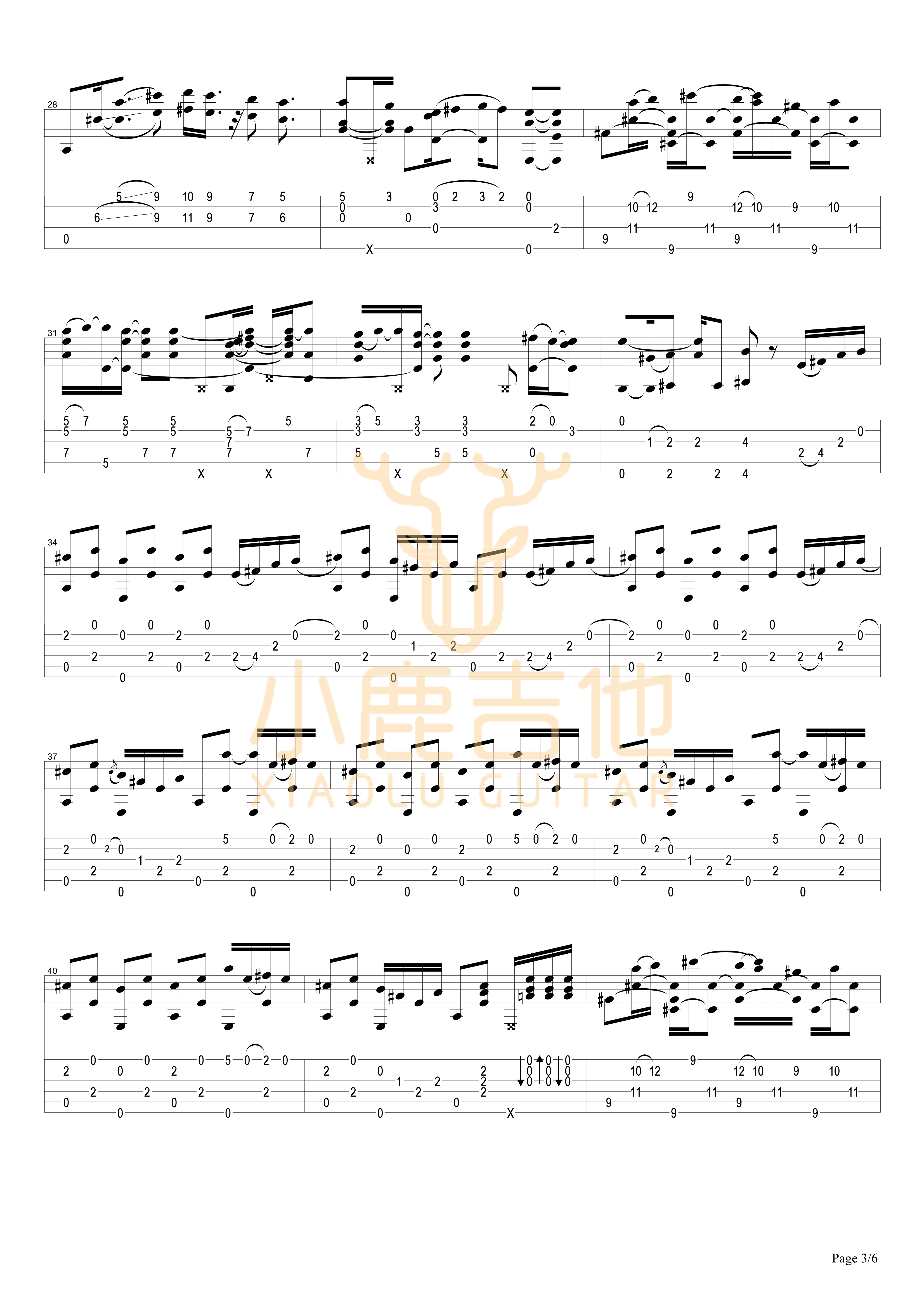 Guitar Rag吉他谱_TommyEmmanuel_GuitarRag_小鹿吉他