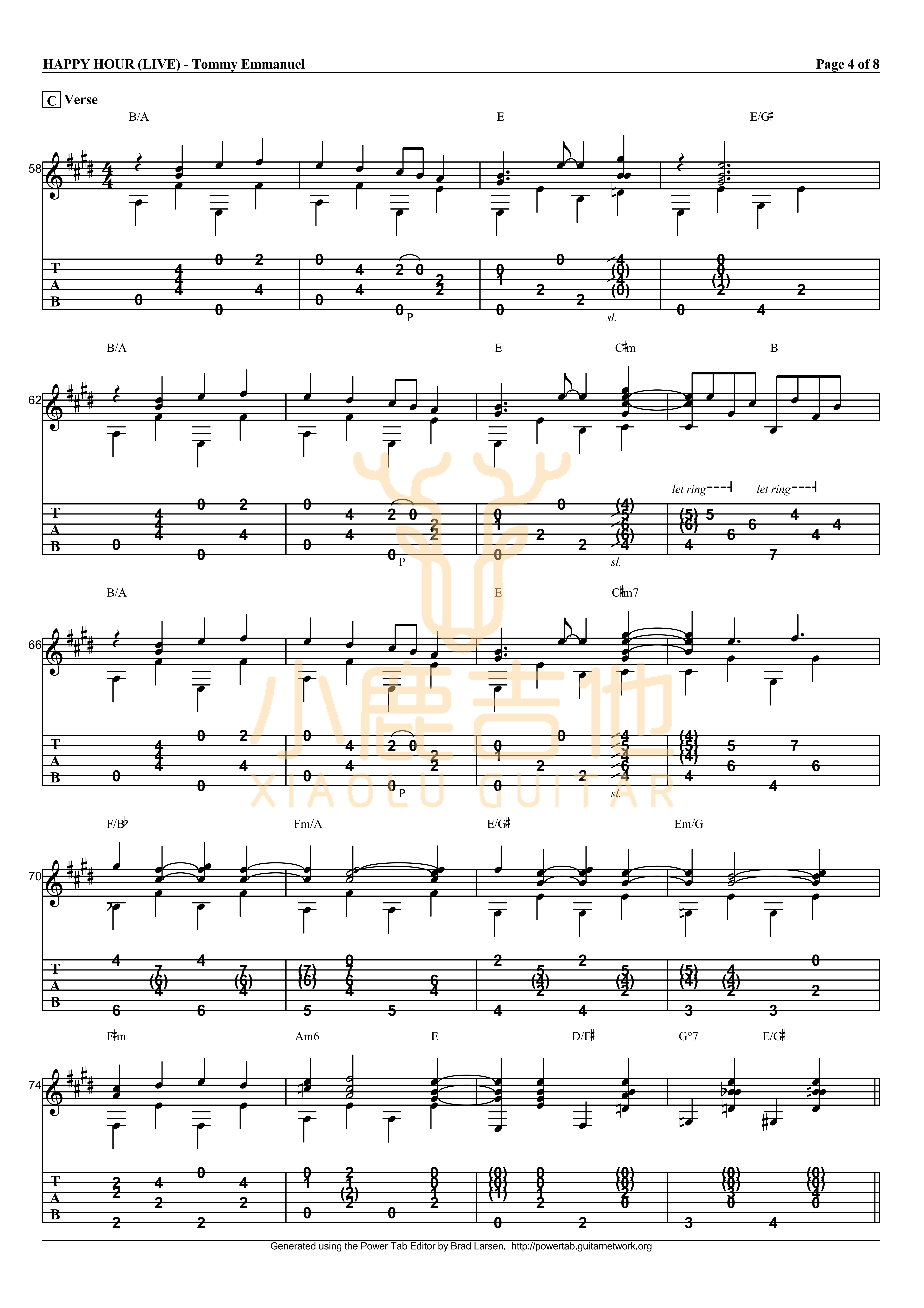 Happy Hour(live)吉他谱_TommyEmmanuel_HappyHour_小鹿吉他 