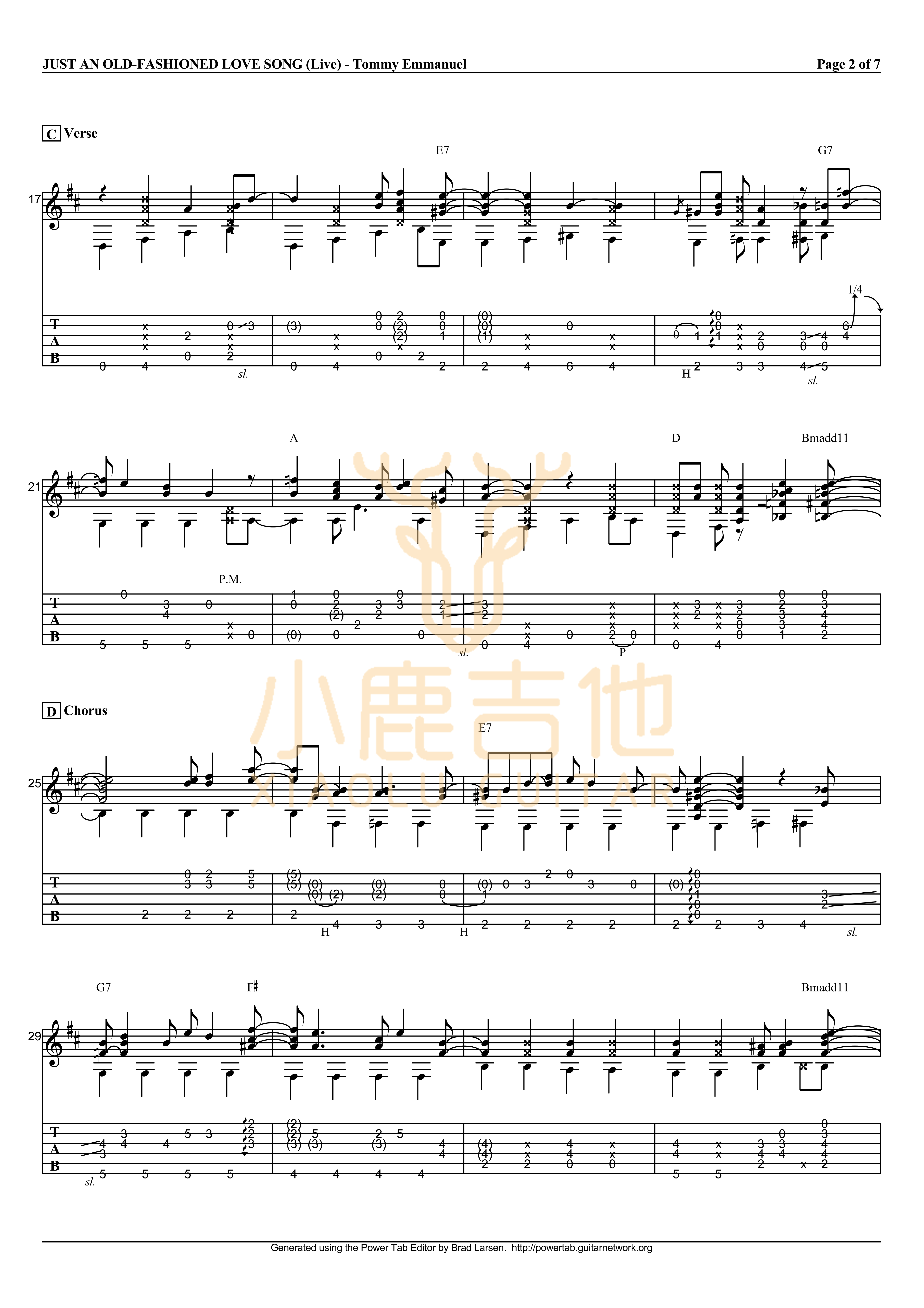 Just An Old吉他谱_TommyEmmanuel_JustAnOld-FashionedL_小鹿吉他