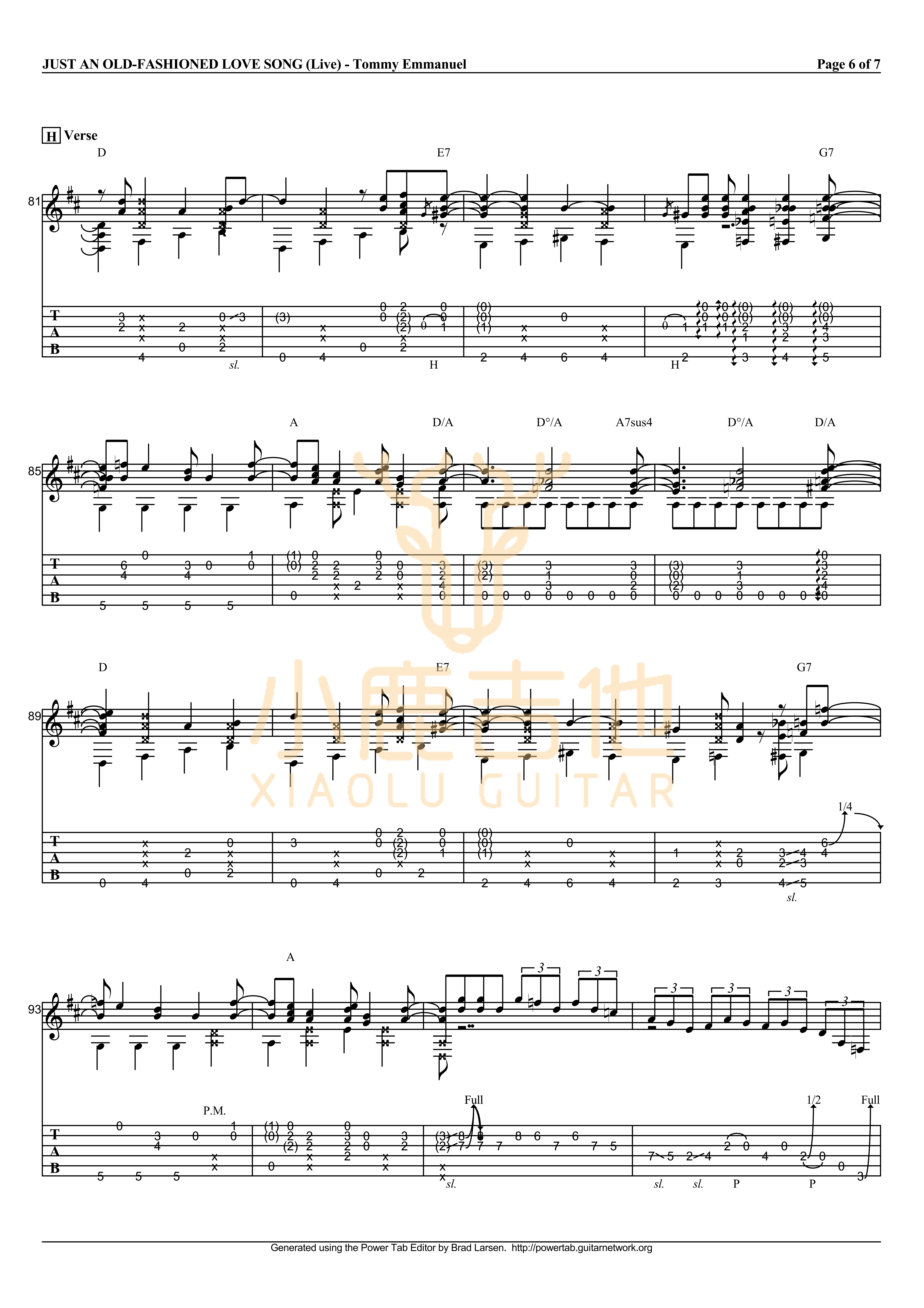 Just An Old吉他谱_TommyEmmanuel_JustAnOld-FashionedL_小鹿吉他